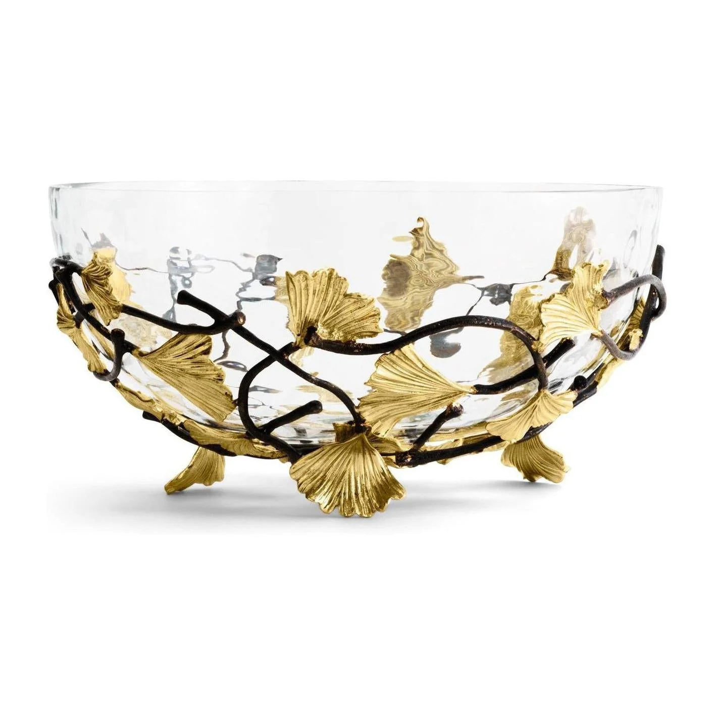 Michael Aram Golden Ginkgo Medium Glass Bwl - Image 4