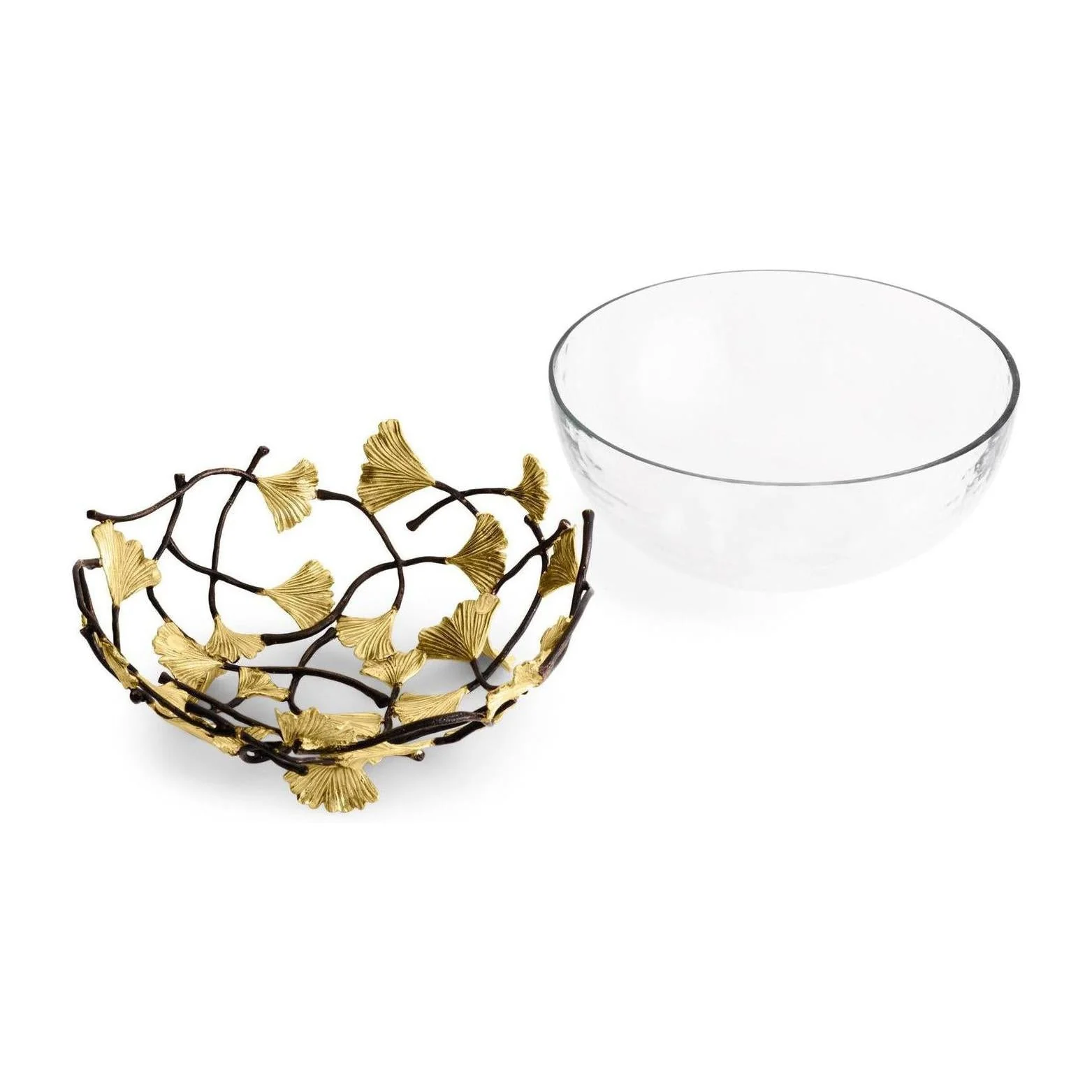 Michael Aram Golden Ginkgo Medium Glass Bwl - Image 6