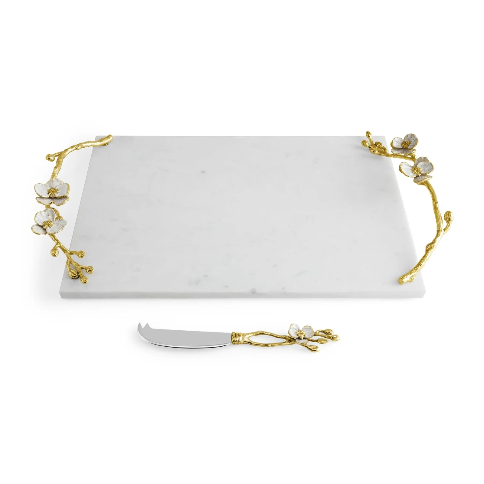 Michael Aram Orchid Large Cheese Board with Knife - Image 3