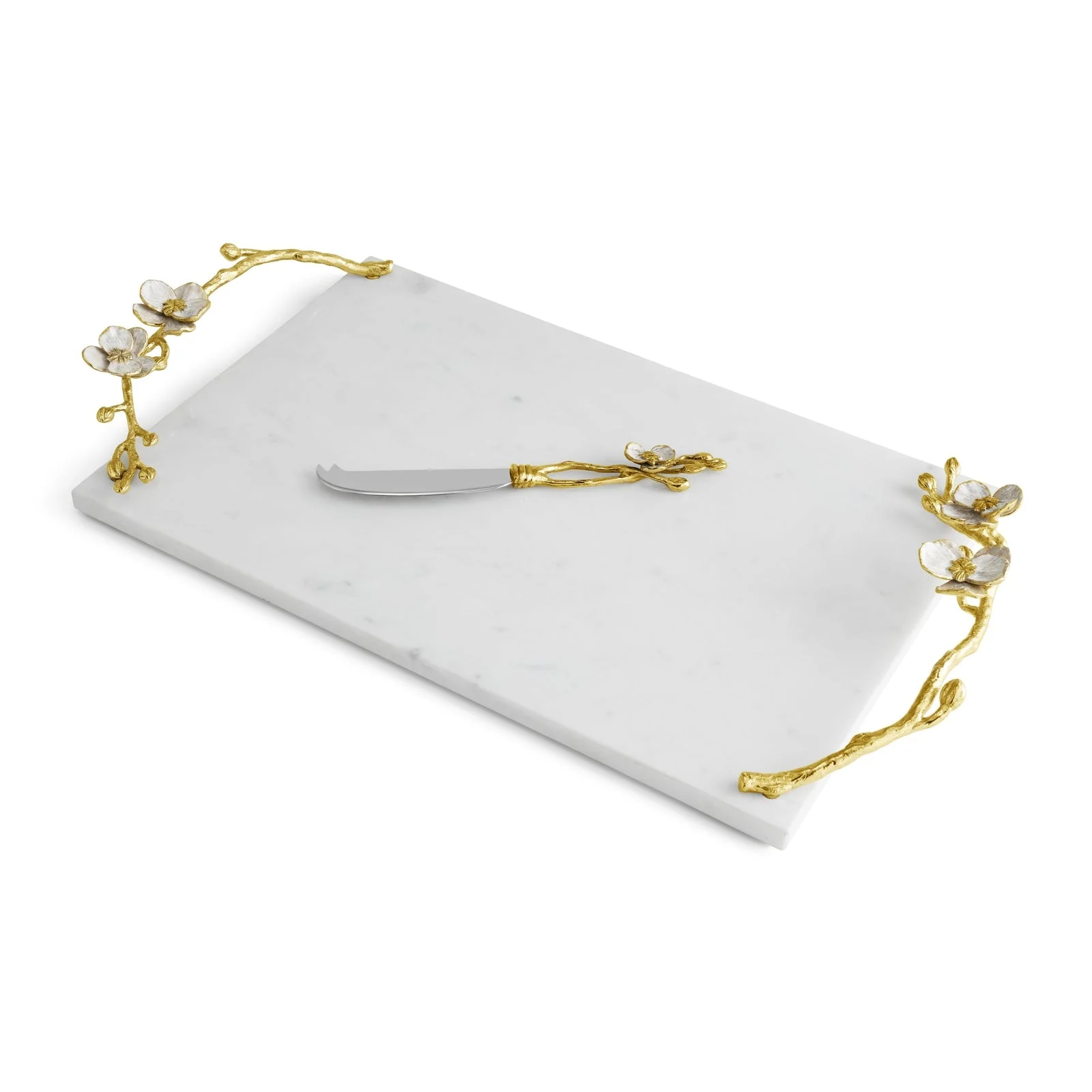 Michael Aram Orchid Large Cheese Board with Knife - Image 4