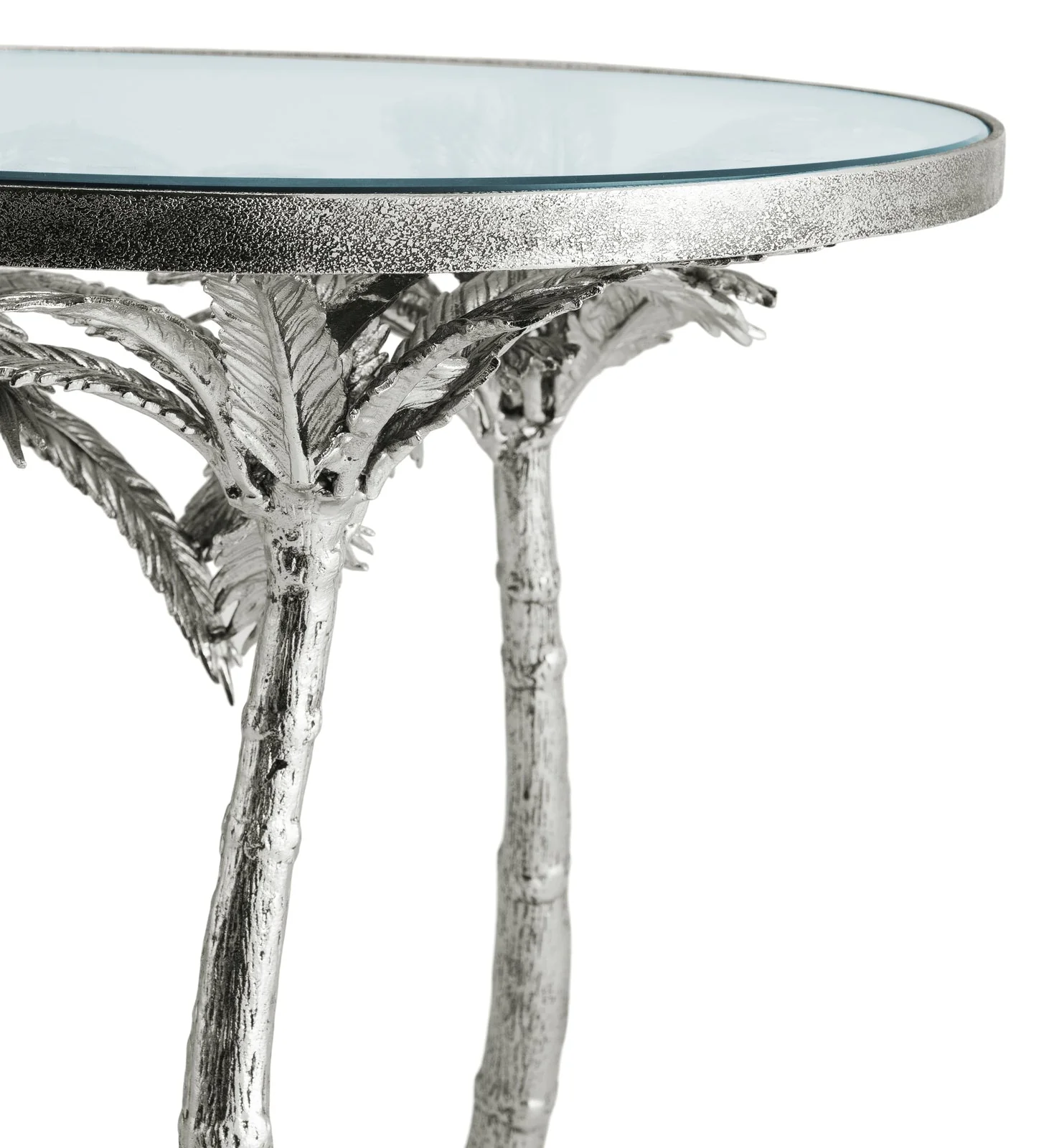 Michael Aram Palm Accent Table Nickel - Image 3