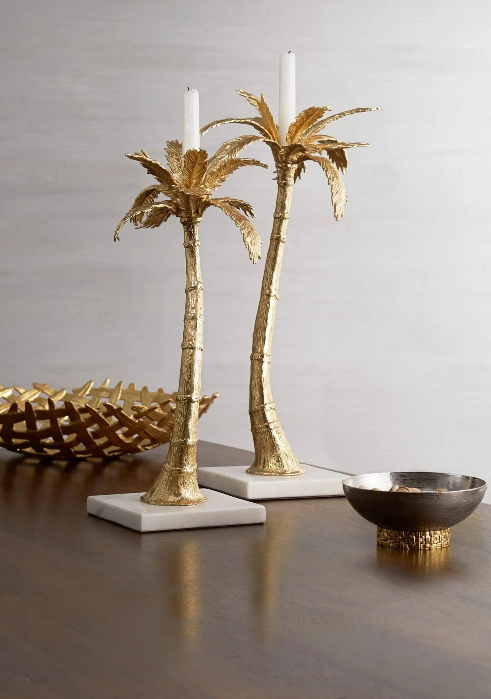 Michael Aram Palm Candleholders - Image 3