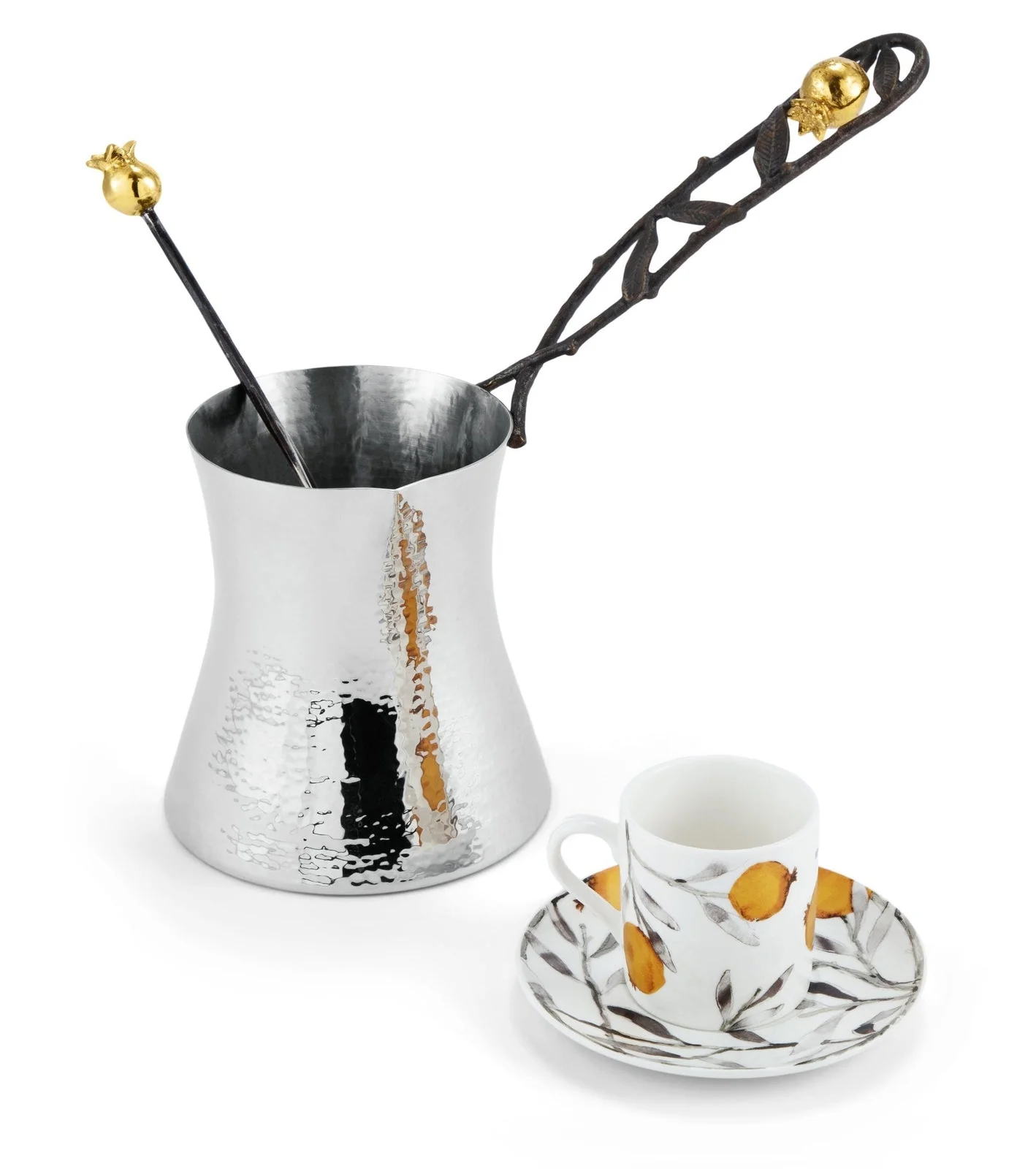 Michael Aram Pomegranate Coffee Pot & Demitasse Set - Image 2