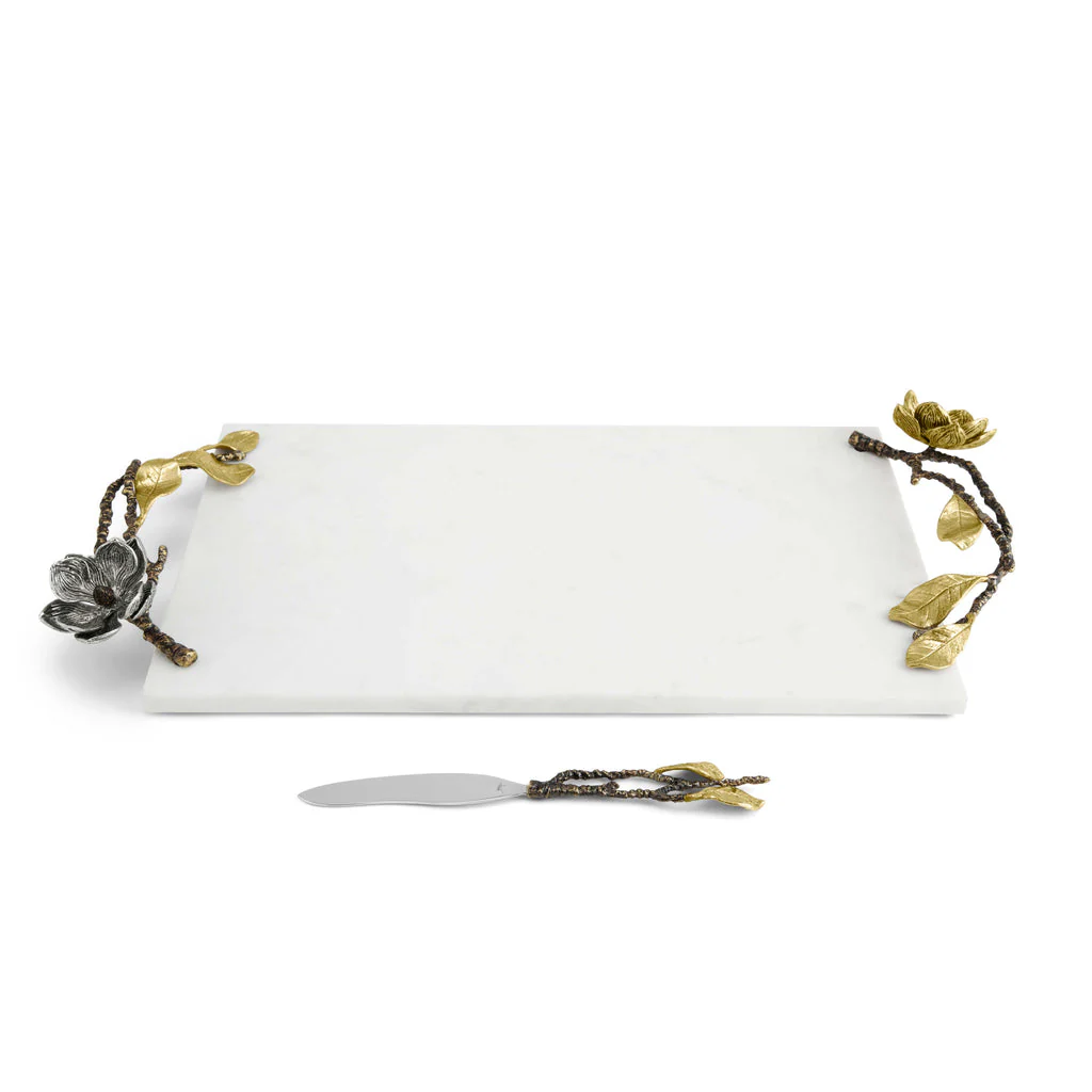 Michael Aram Vintage Bloom Cheese Board w/ Knife - Image 3