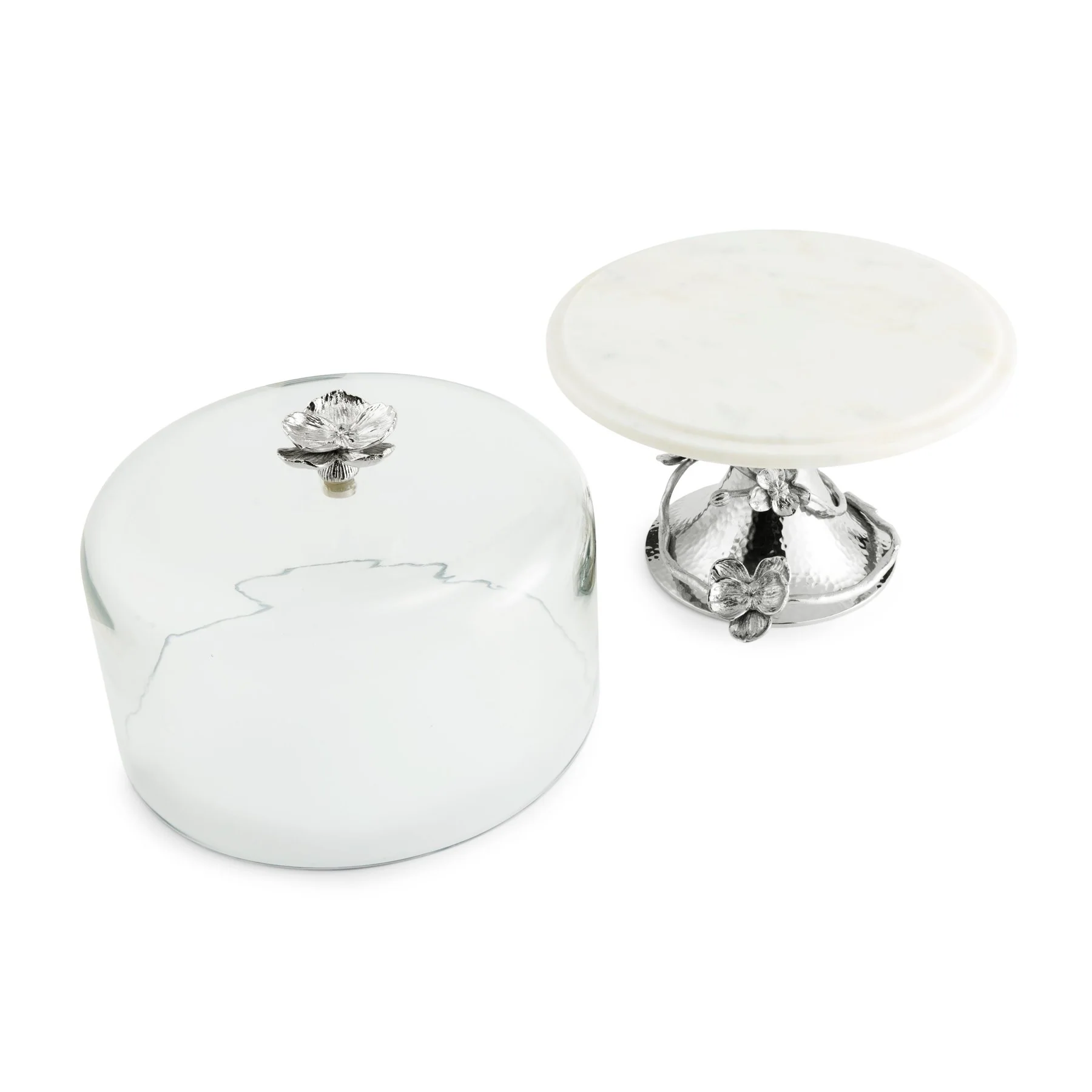 Michael Aram White Orchid Cake Stand w/ Dome - Image 2