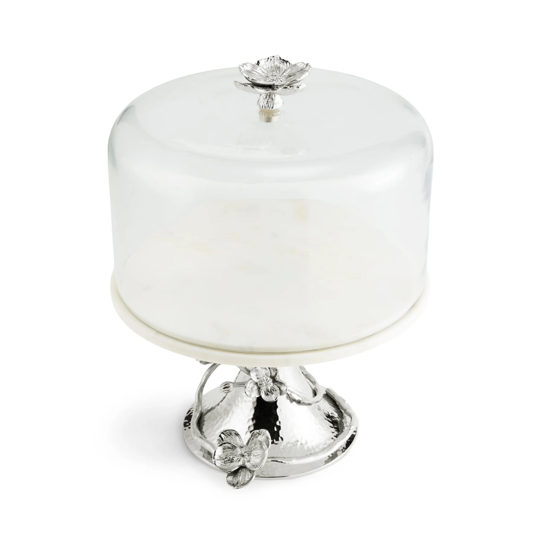 Michael Aram White Orchid Cake Stand w/ Dome - Image 3