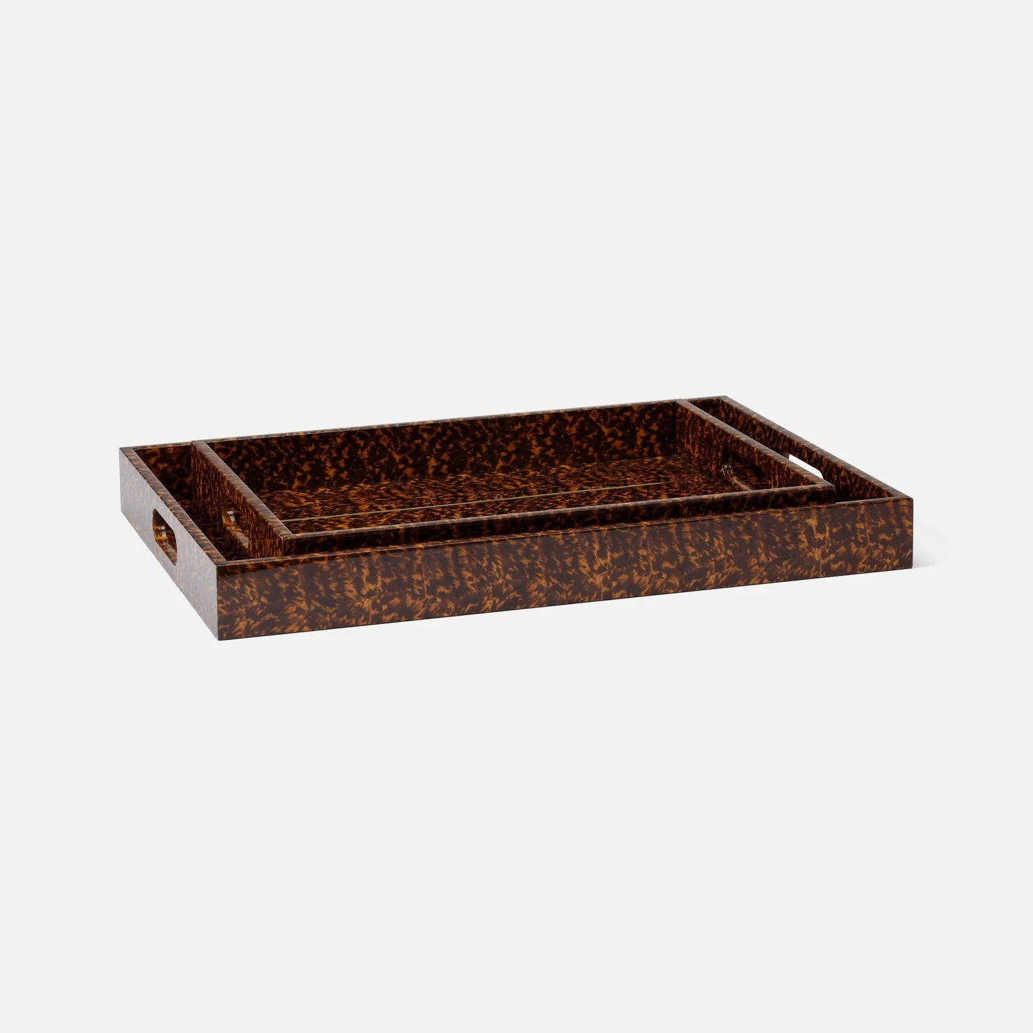 Milton Faux Tortoise Tray - Set of 2 - Image 2