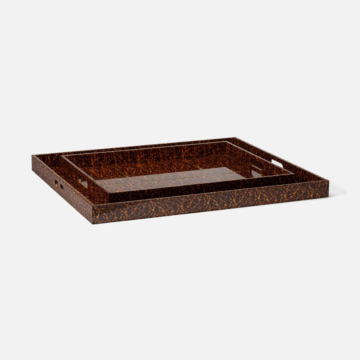 Milton Faux Tortoise Tray - Set of 2 - Image 6