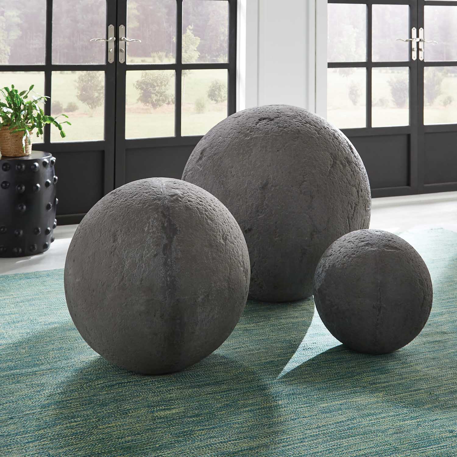 Molly Decorative Cement Sphere - Set of 2 - Image 6