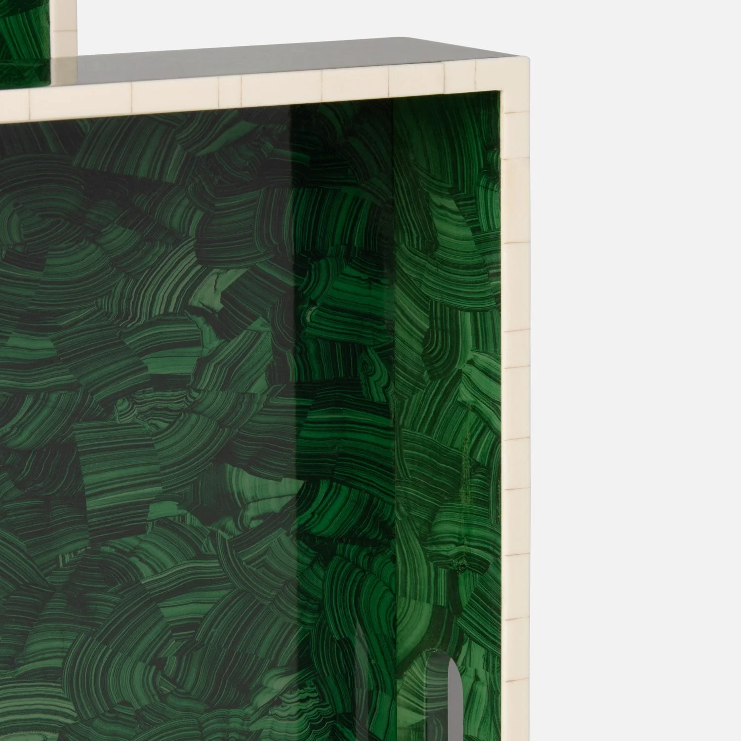 Nikolai Faux Malachite Tray - Set of 2 - Image 3