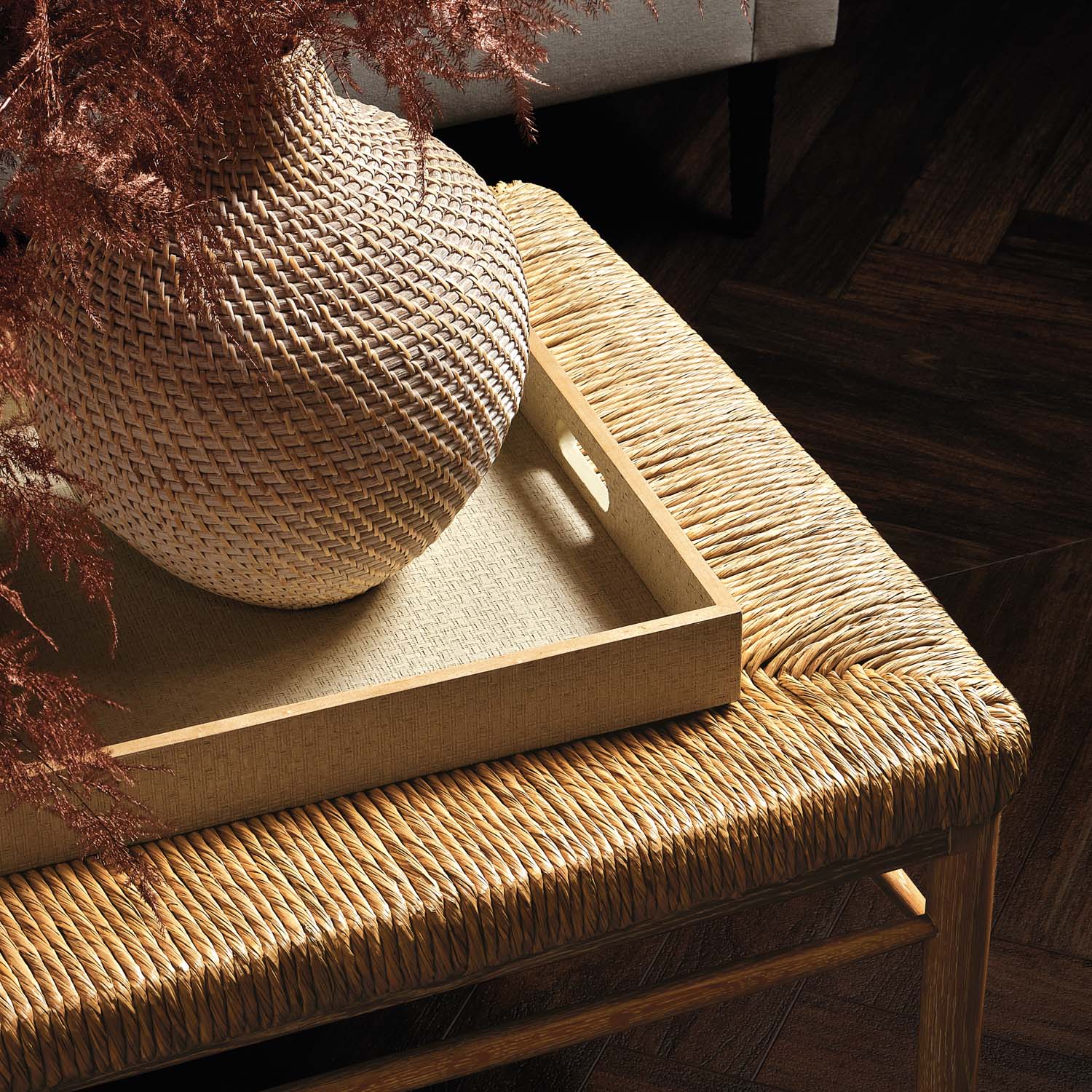 Octavia Woven Rattan Vase - Multiple of 2 - Image 2