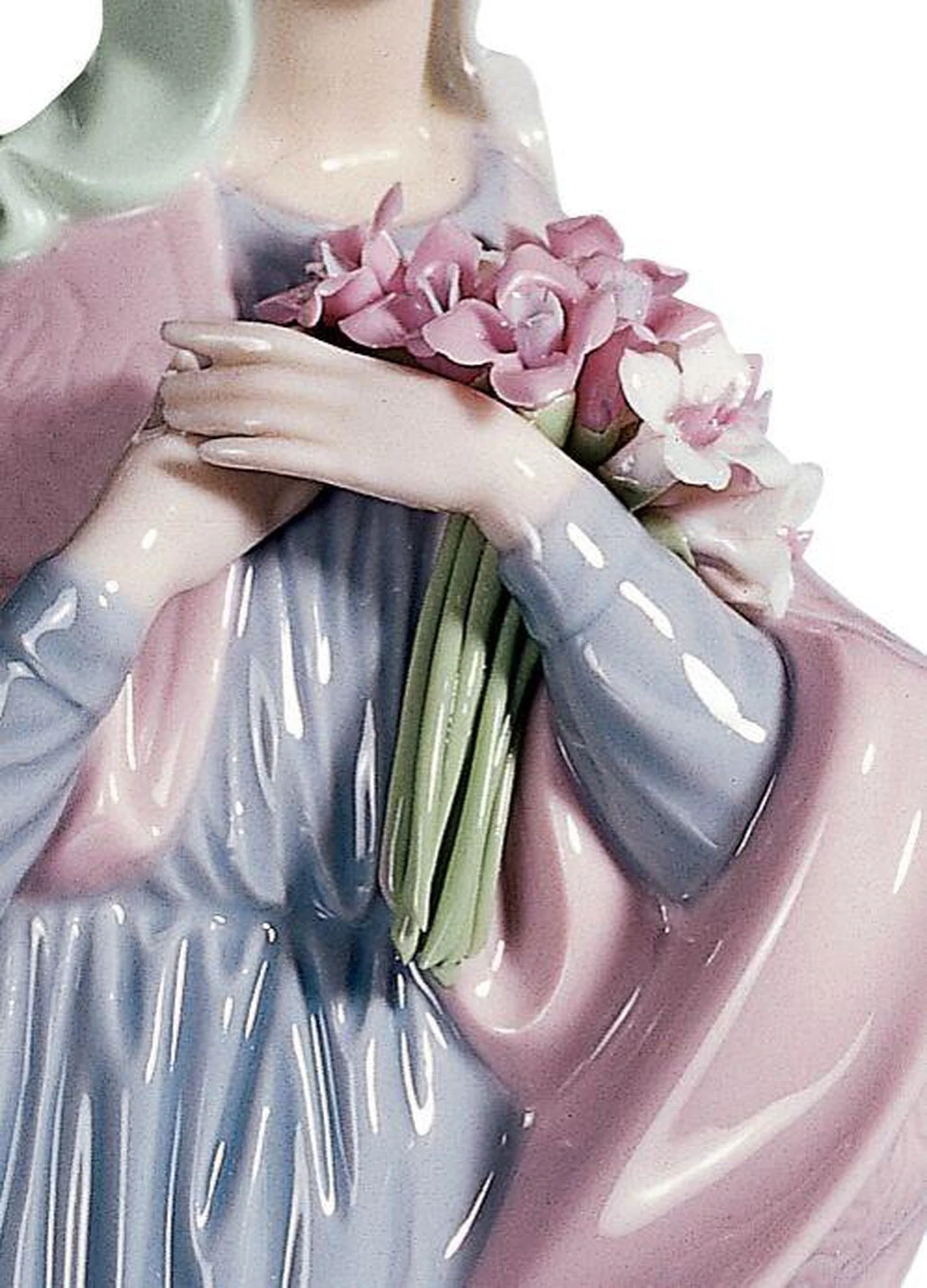 Lladro Our Lady with Flowers Figurine - Image 2