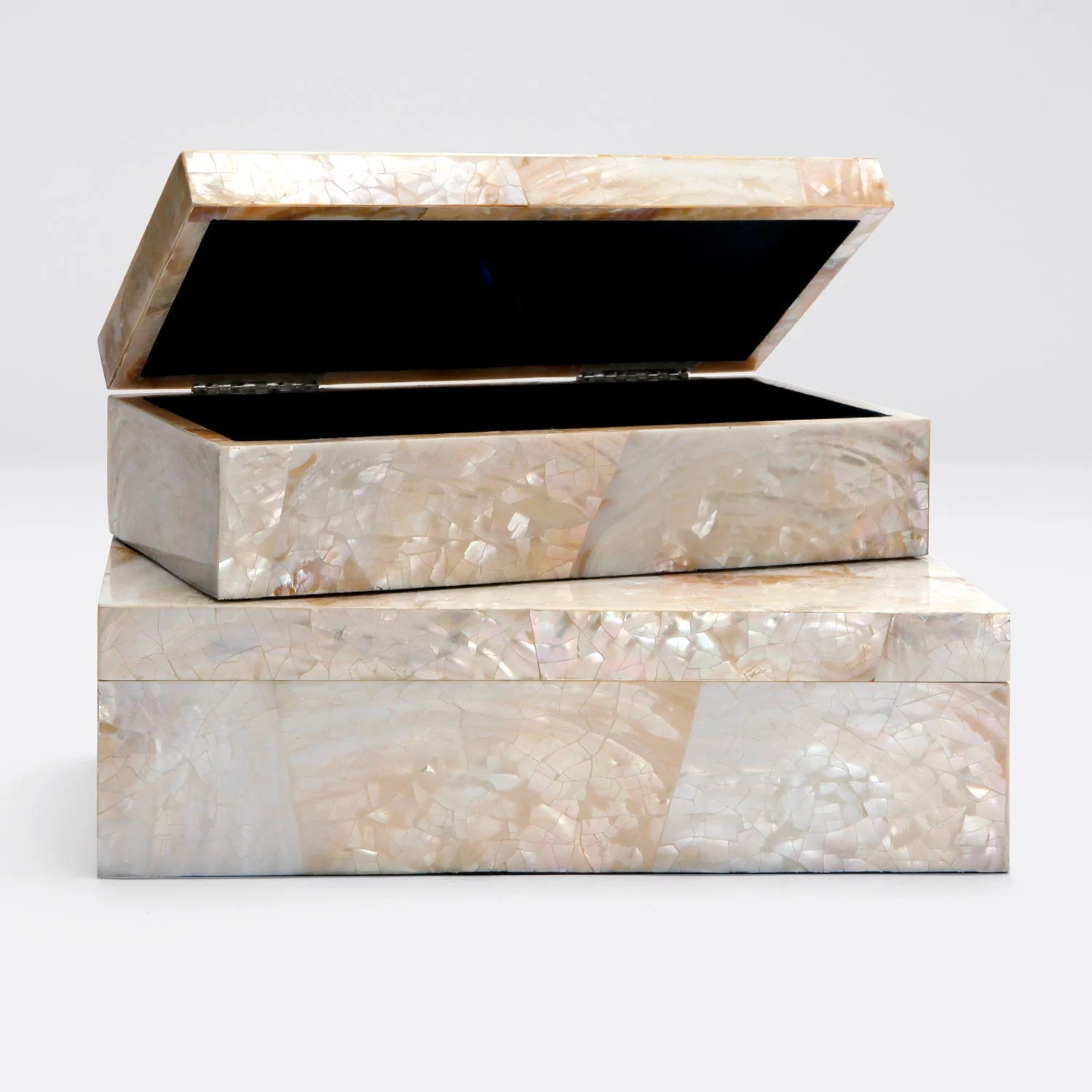Palma Leaf Shell Box - Set of 2 - Image 4