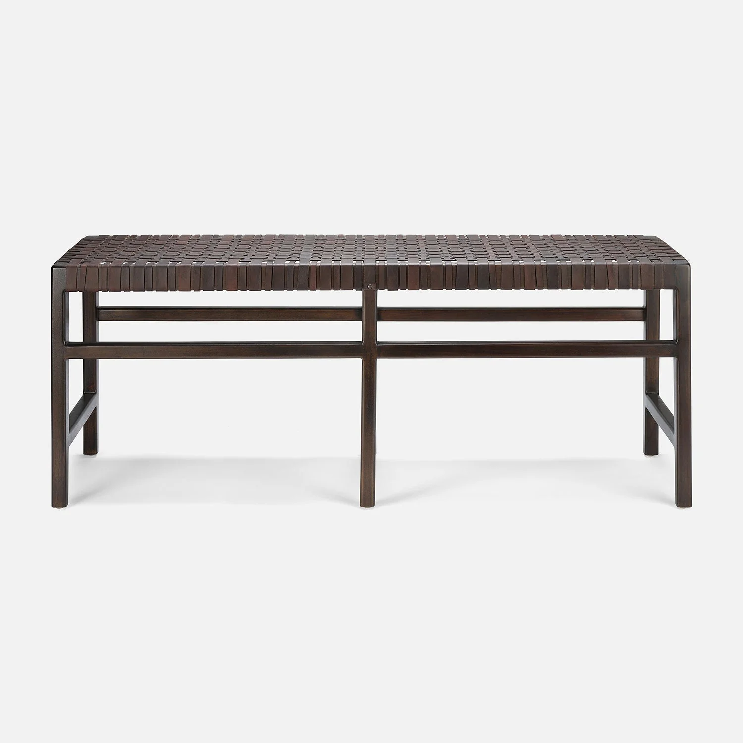 Percy Full-Grain Leather Bench - Image 16