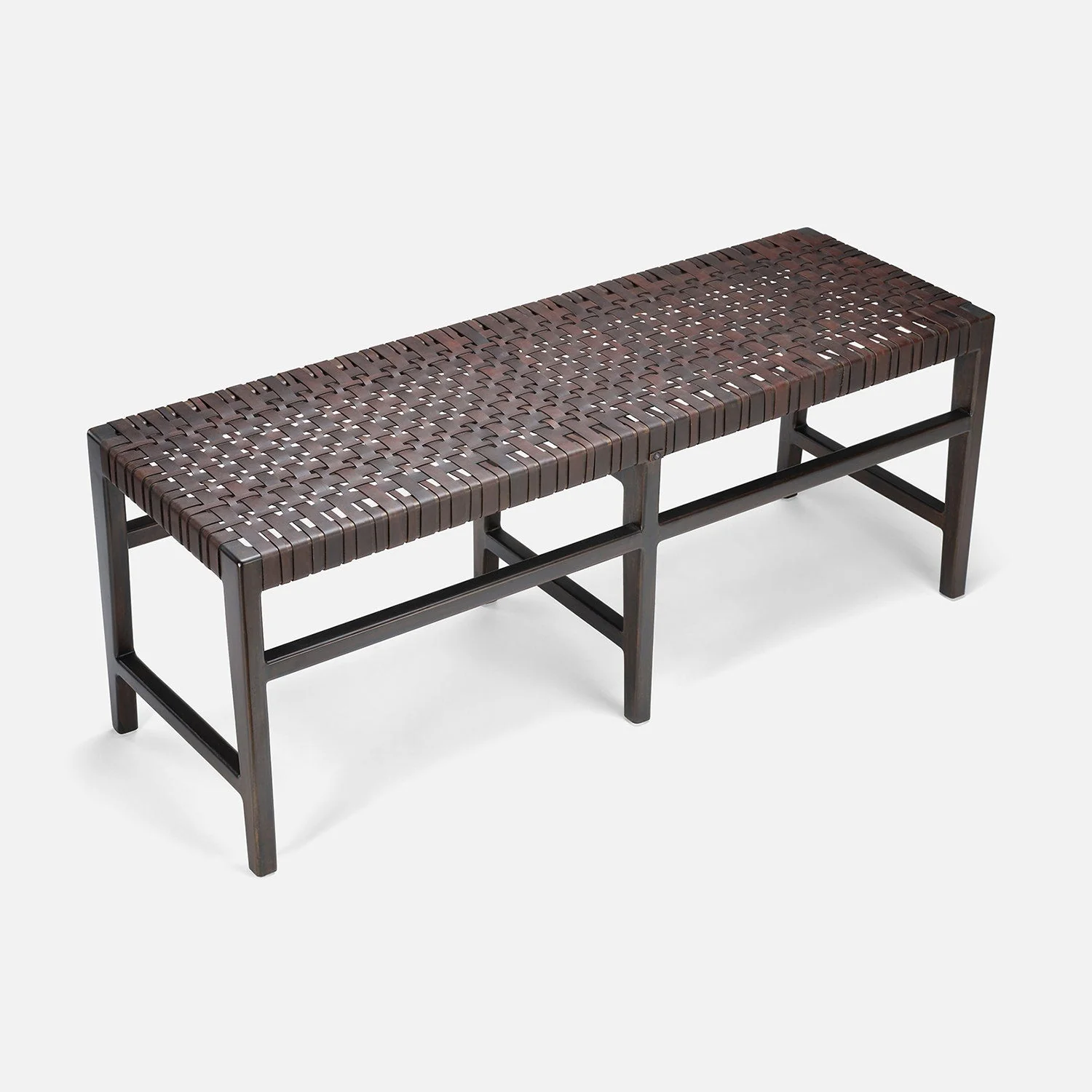 Percy Full-Grain Leather Bench - Image 17