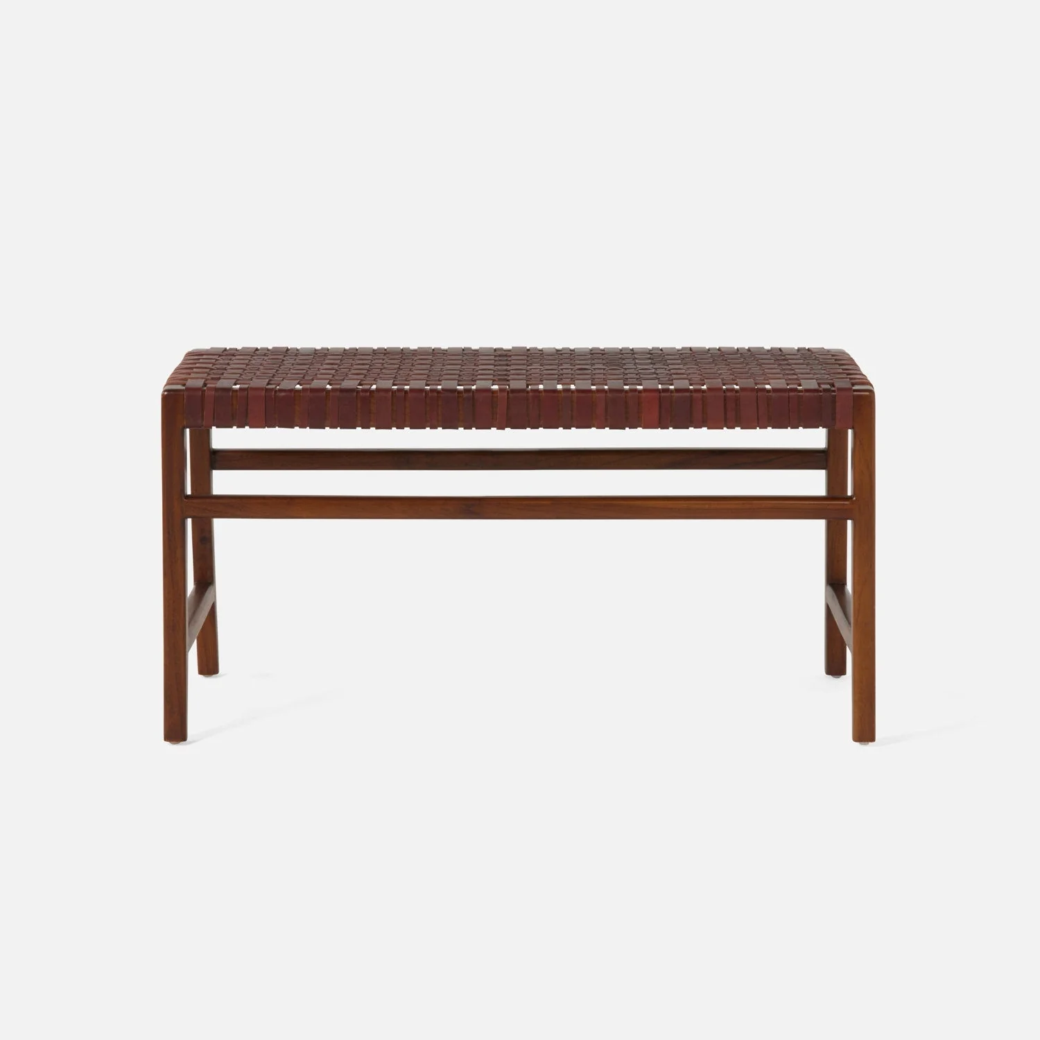 Percy Full-Grain Leather Bench - Image 2