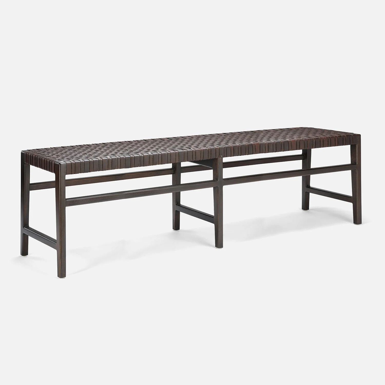 Percy Full-Grain Leather Bench - Image 21