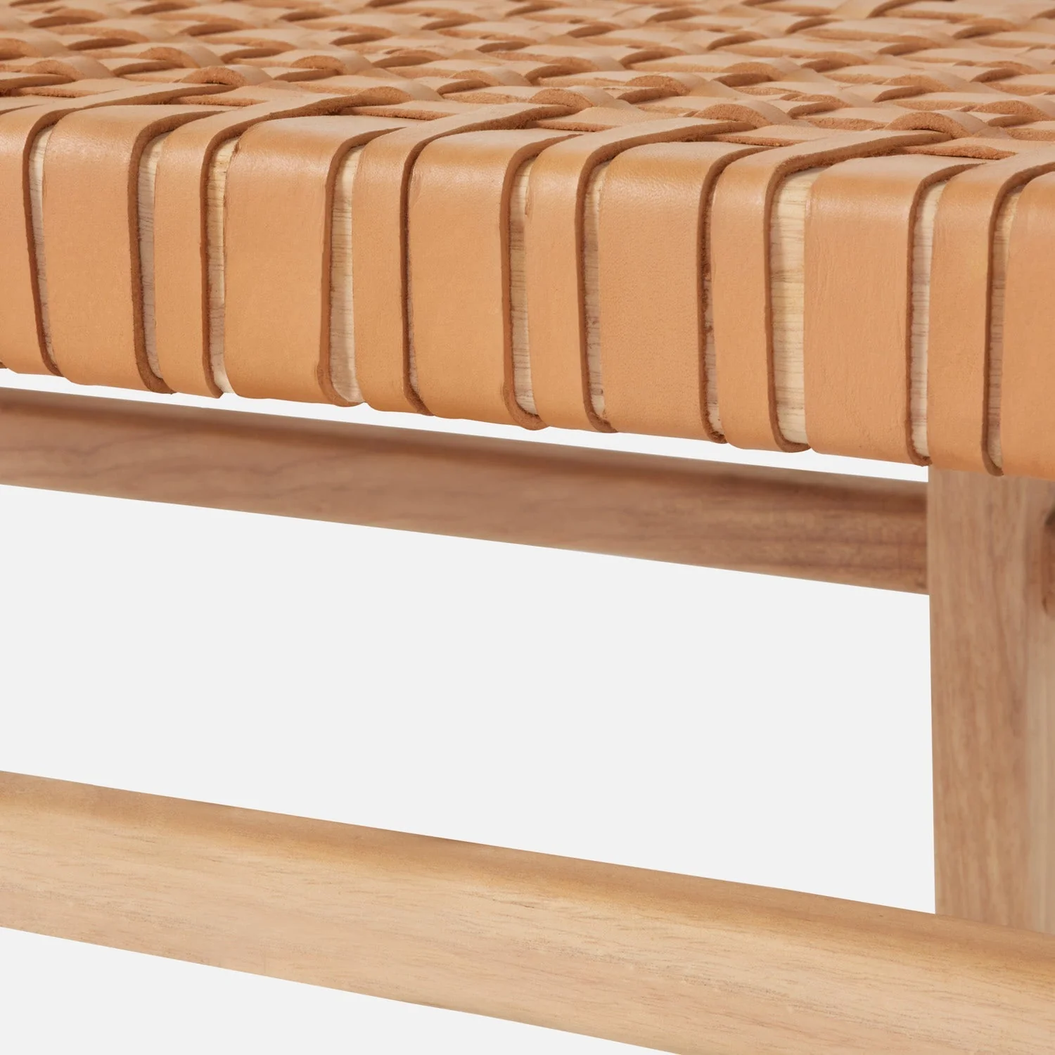 Percy Full-Grain Leather Bench - Image 24