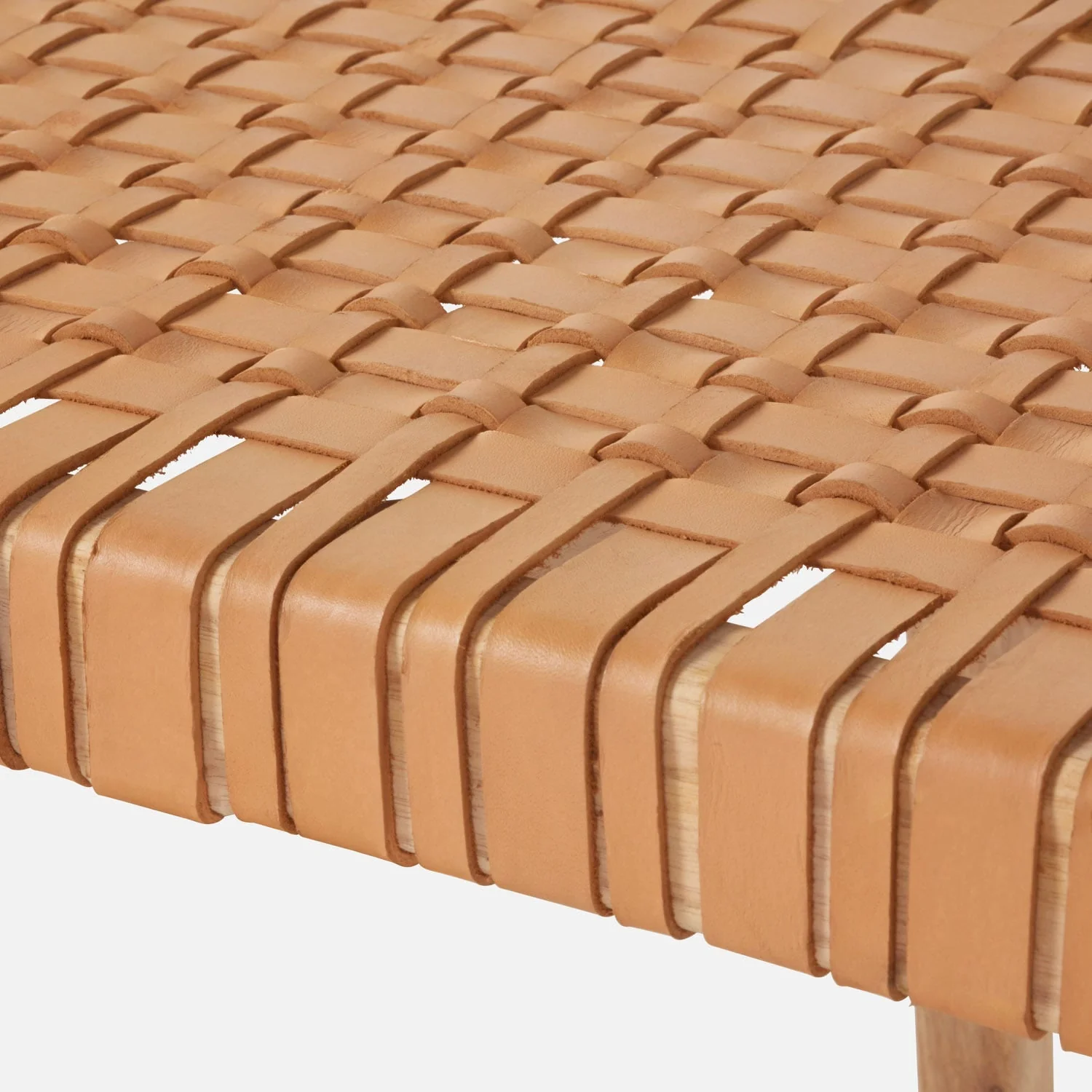 Percy Full-Grain Leather Bench - Image 25