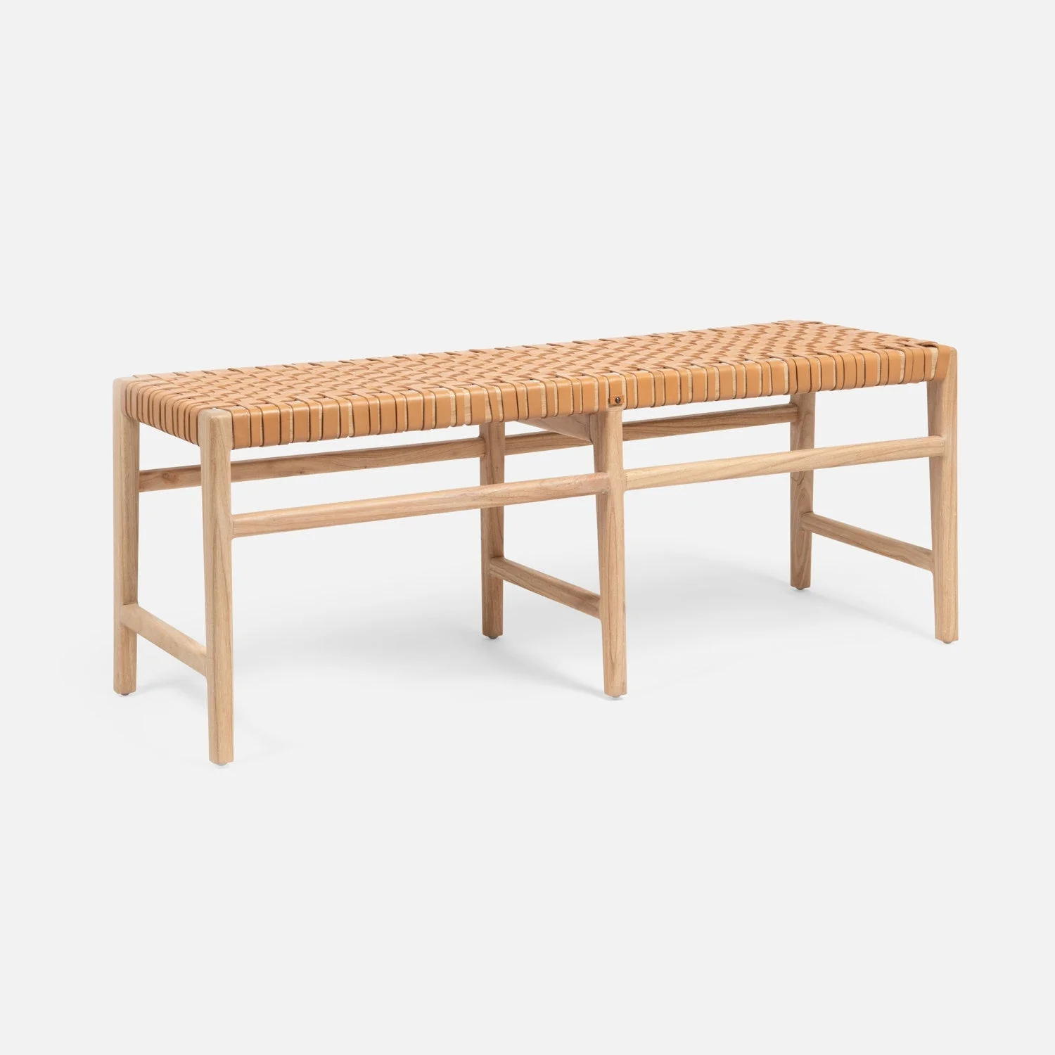 Percy Full-Grain Leather Bench - Image 26