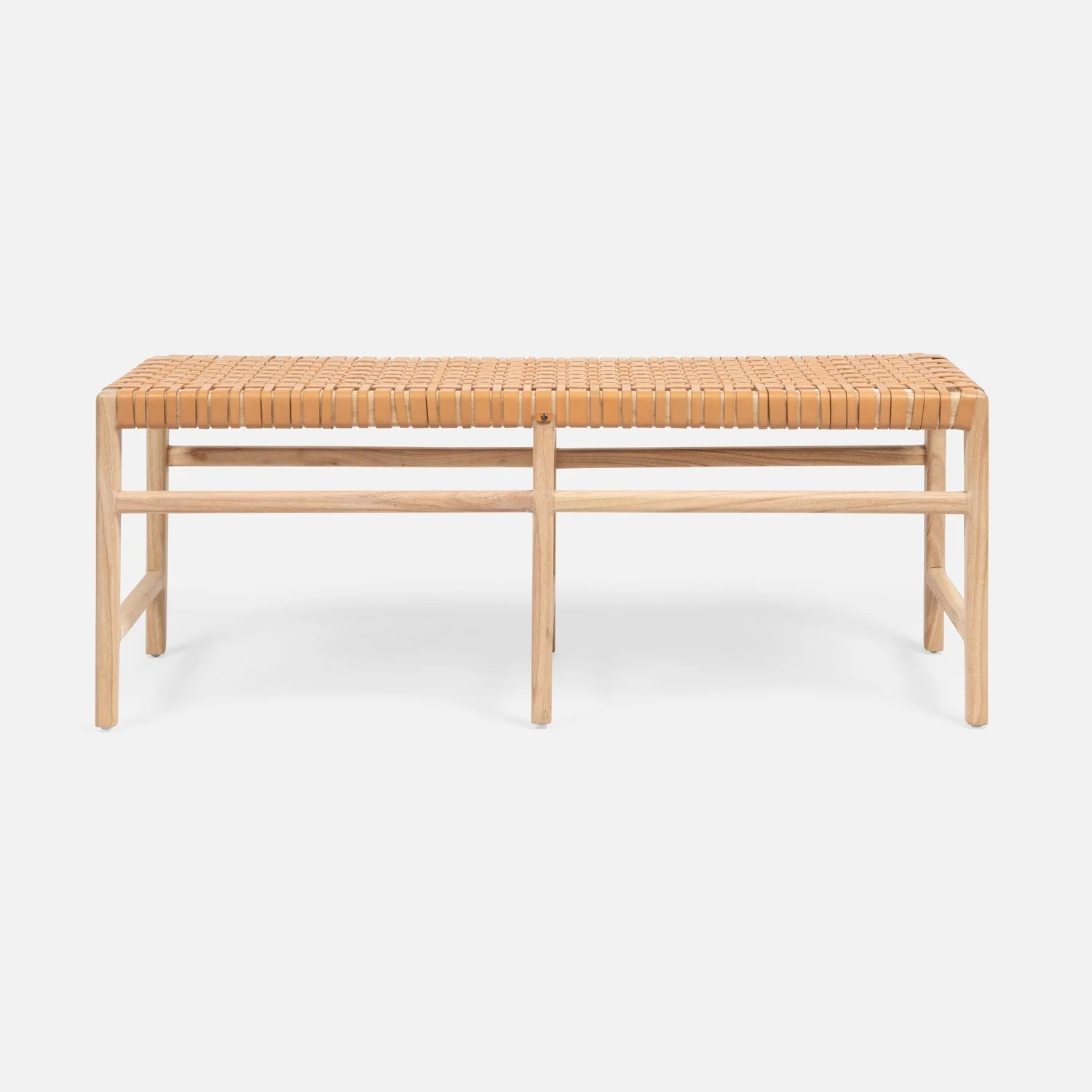 Percy Full-Grain Leather Bench - Image 28
