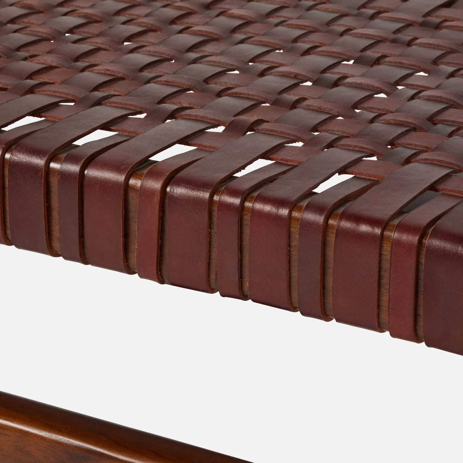 Percy Full-Grain Leather Bench - Image 3