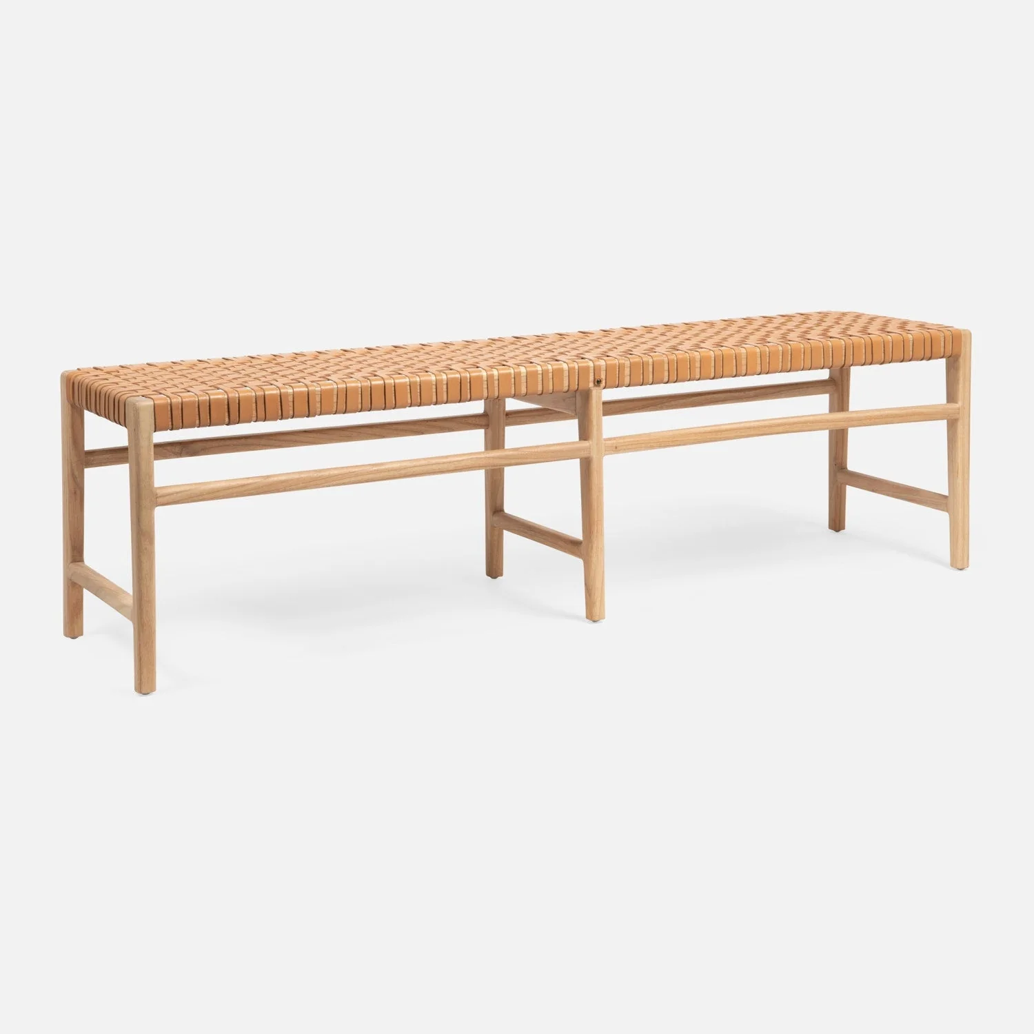 Percy Full-Grain Leather Bench - Image 30