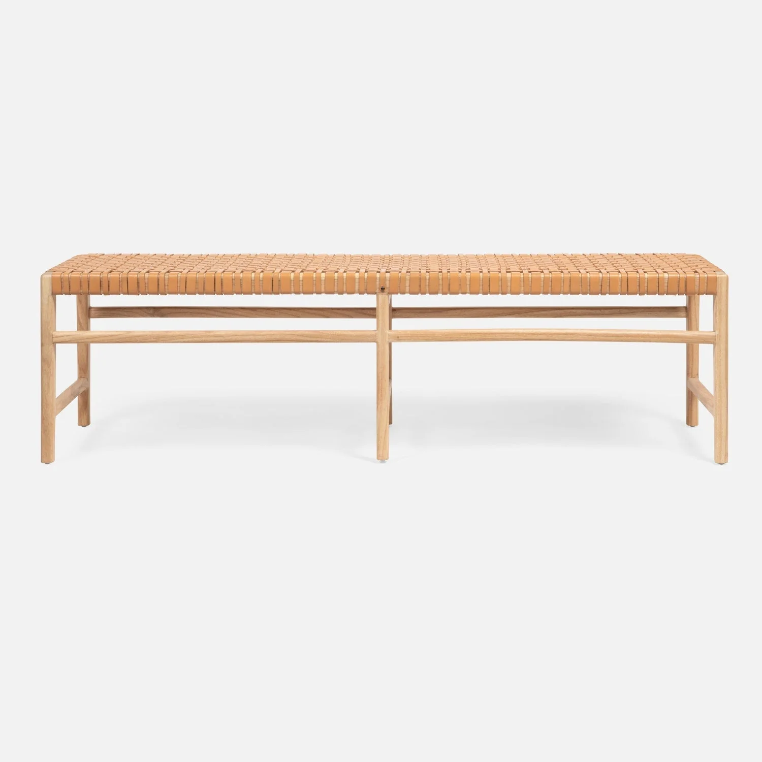 Percy Full-Grain Leather Bench - Image 31