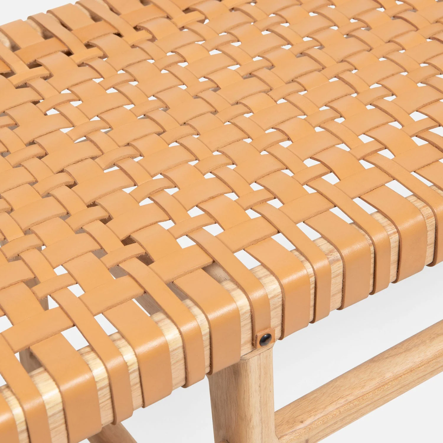 Percy Full-Grain Leather Bench - Image 33