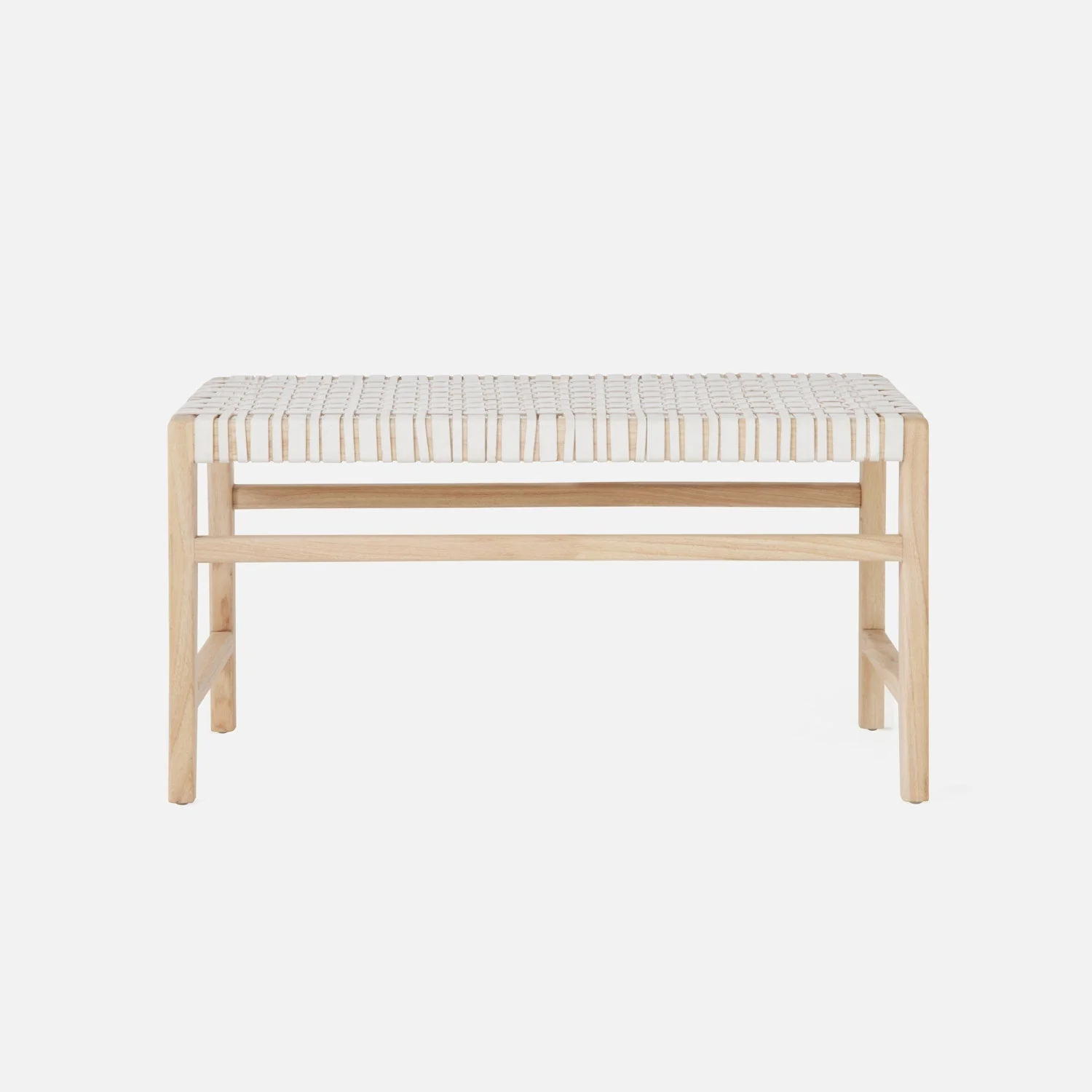 Percy Full-Grain Leather Bench - Image 34