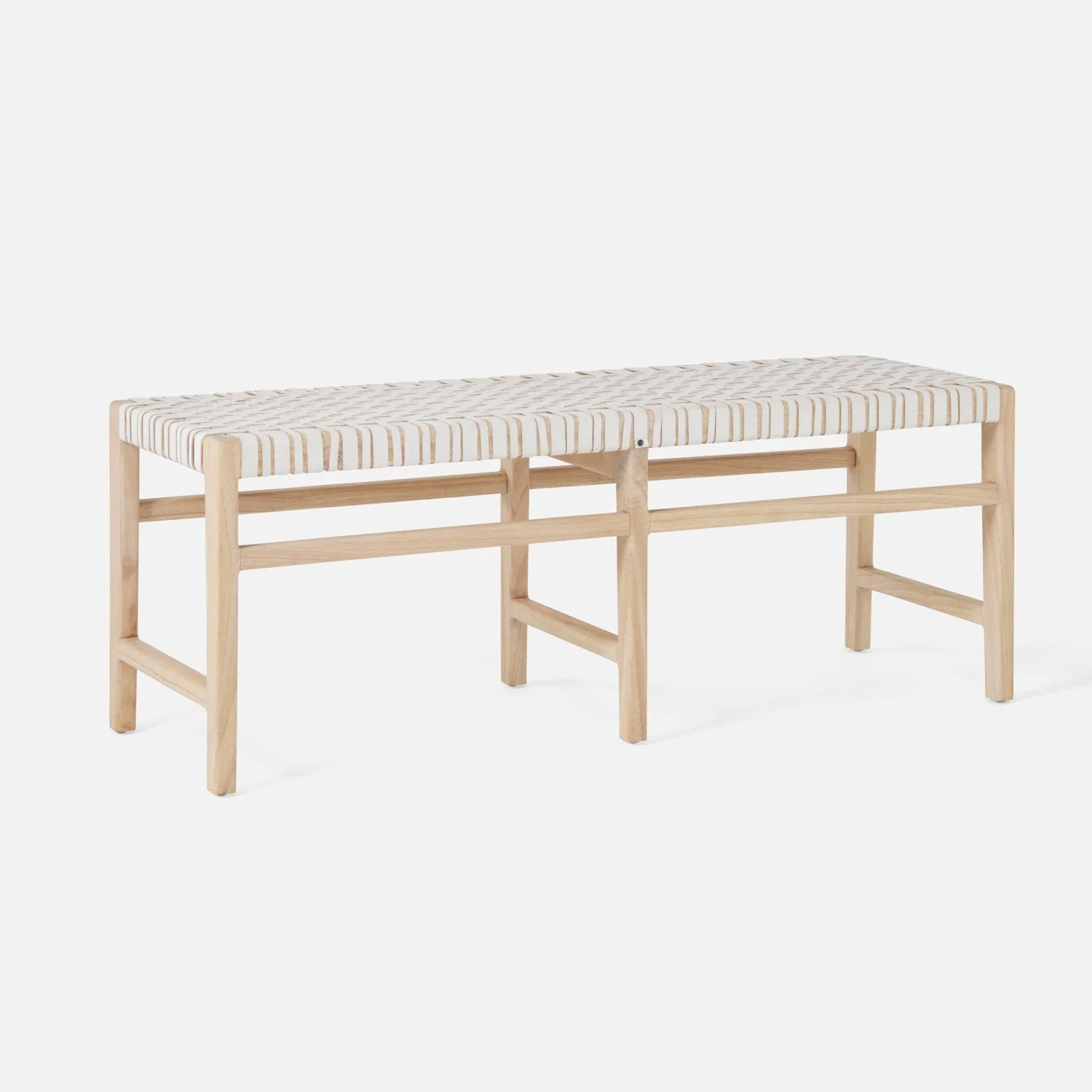 Percy Full-Grain Leather Bench - Image 35