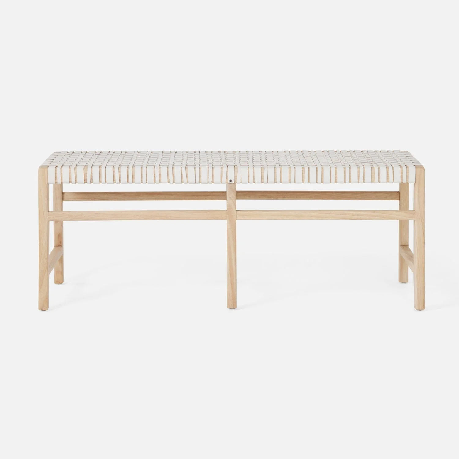 Percy Full-Grain Leather Bench - Image 36