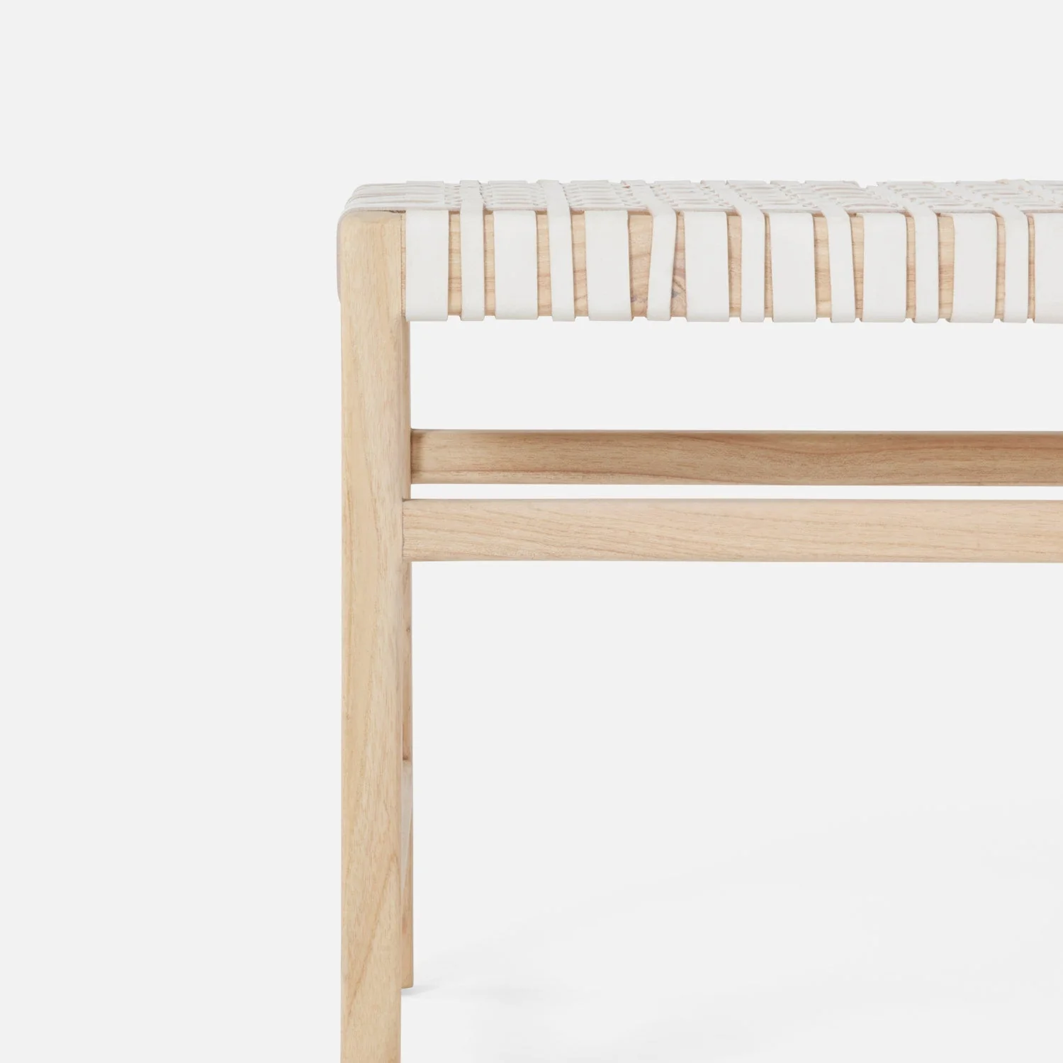 Percy Full-Grain Leather Bench - Image 38