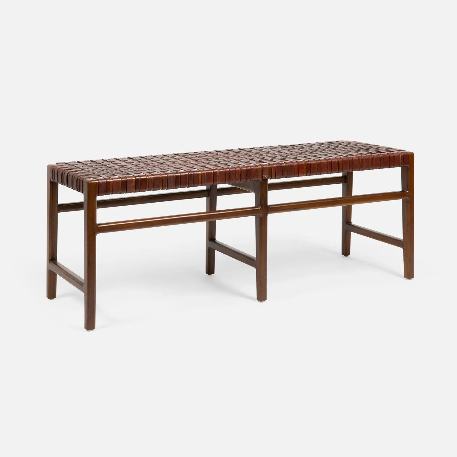 Percy Full-Grain Leather Bench - Image 5
