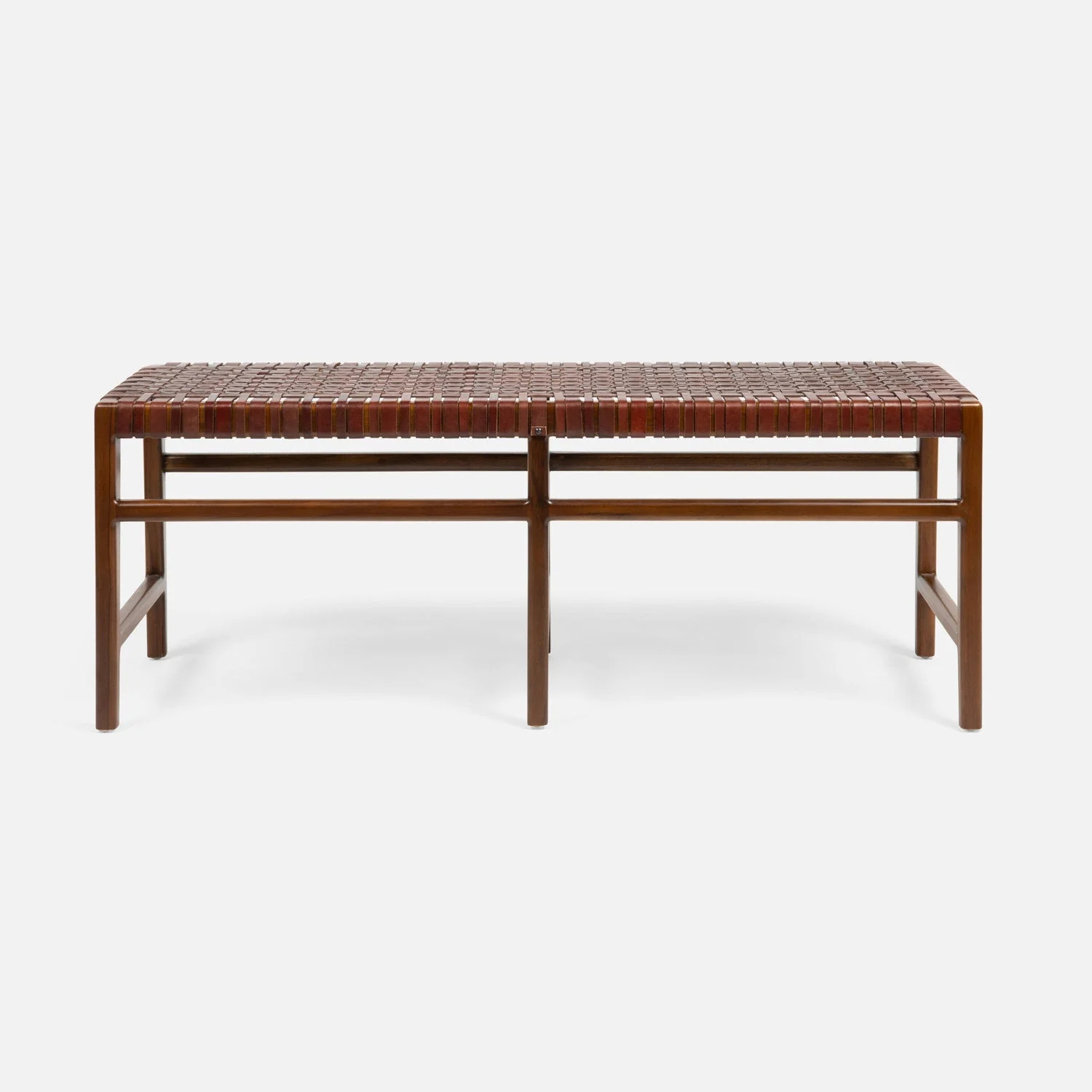 Percy Full-Grain Leather Bench - Image 6