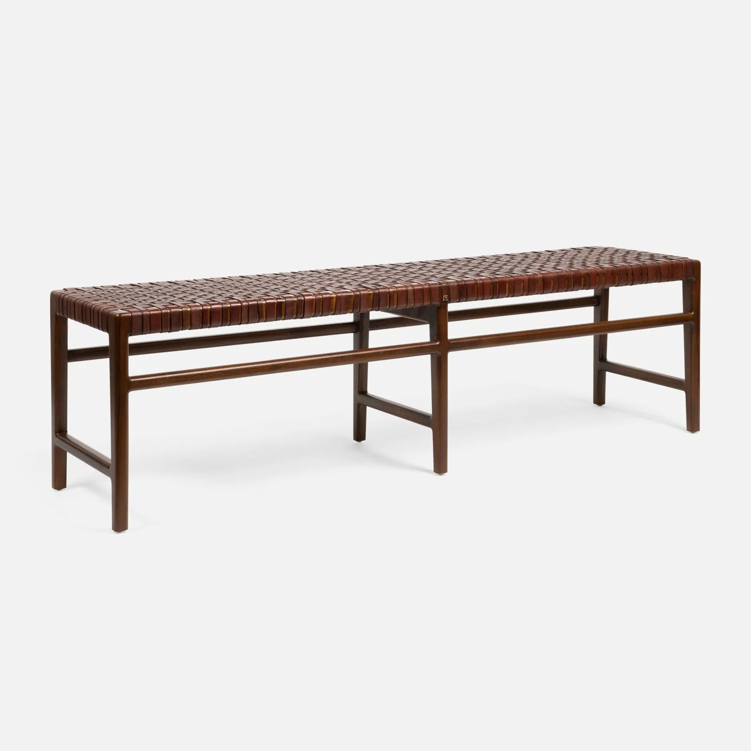 Percy Full-Grain Leather Bench - Image 8