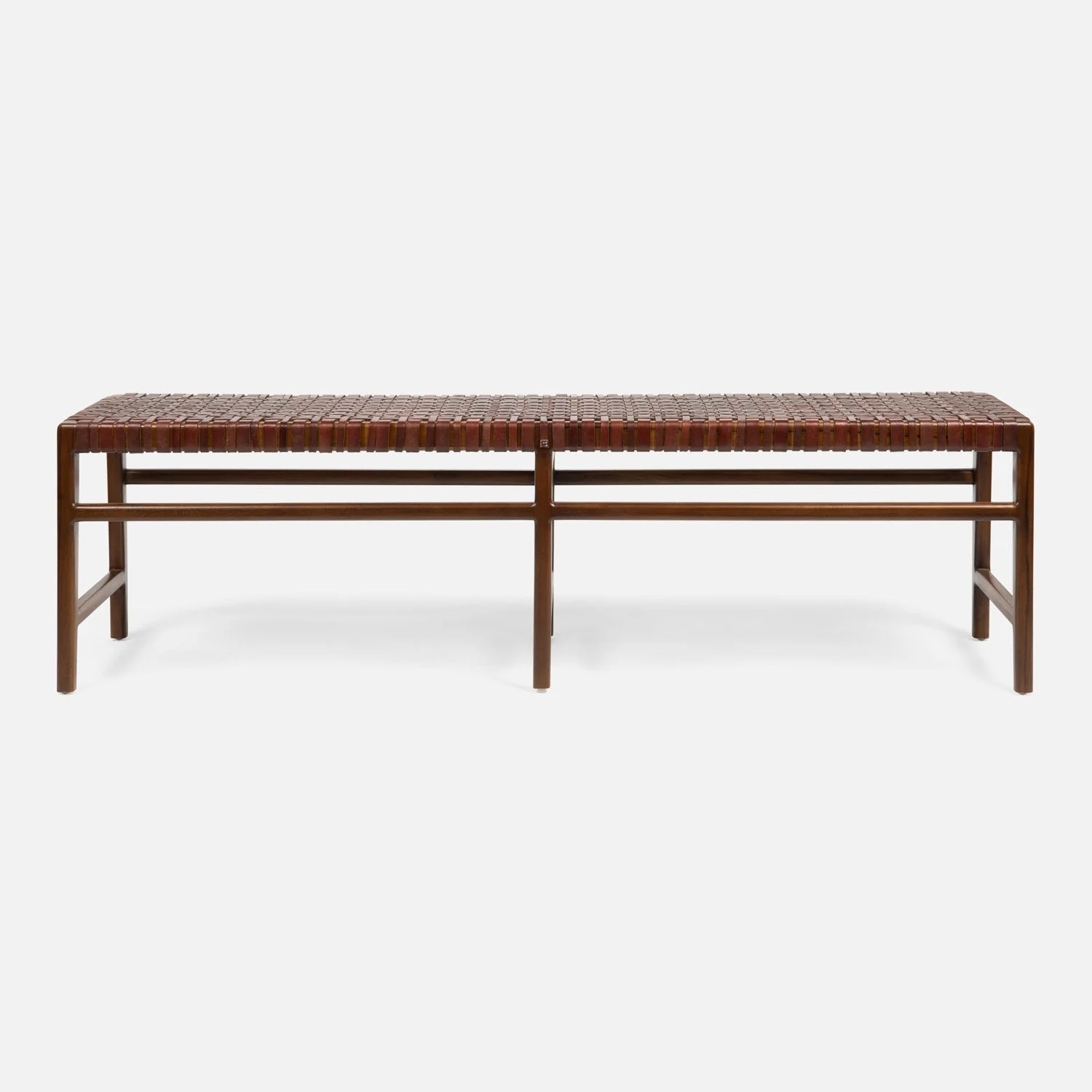 Percy Full-Grain Leather Bench - Image 9