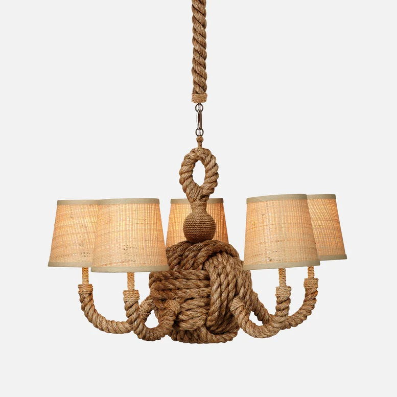 Rachel Handwoven Rope Chandelier - Image 2