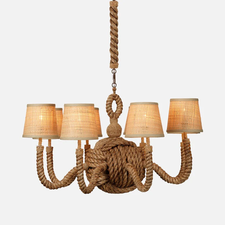 Rachel Handwoven Rope Chandelier - Image 4