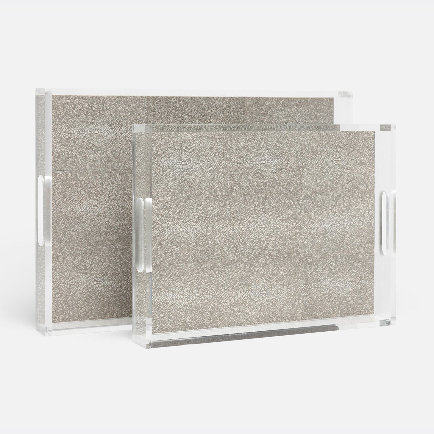 Savra Faux Shagreen Tray - Set of 2 - Image 2