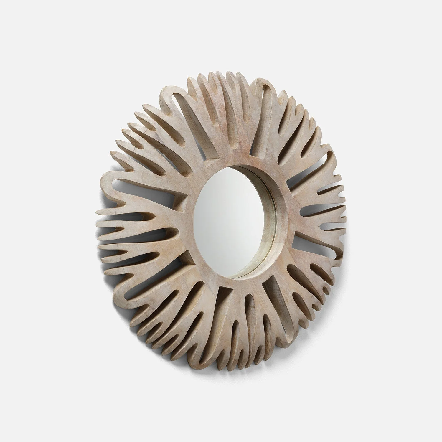 Sedona Abstract Floral Wood Mirror - Image 4