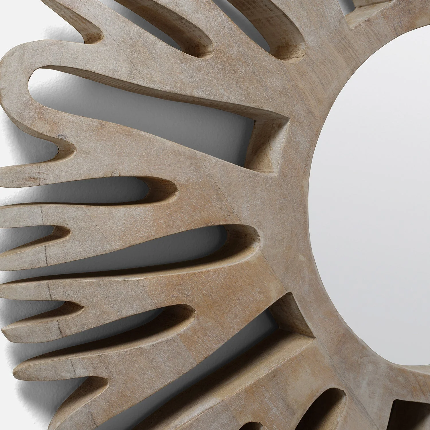 Sedona Abstract Floral Wood Mirror - Image 5