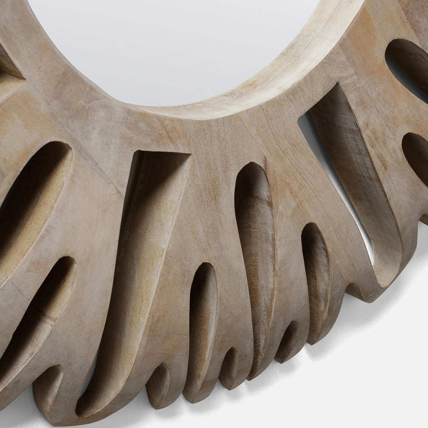 Sedona Abstract Floral Wood Mirror - Image 6