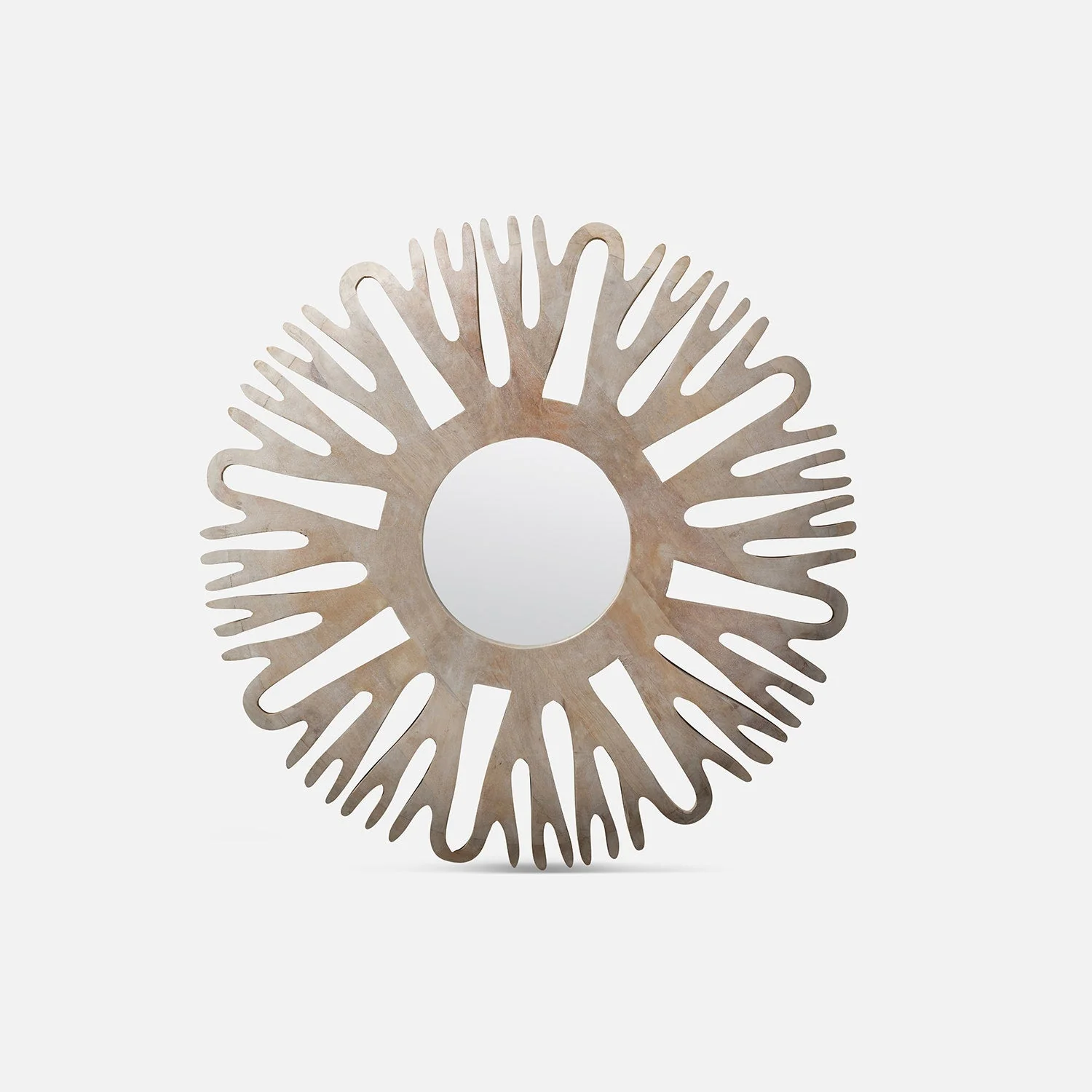 Sedona Abstract Floral Wood Mirror - Image 8