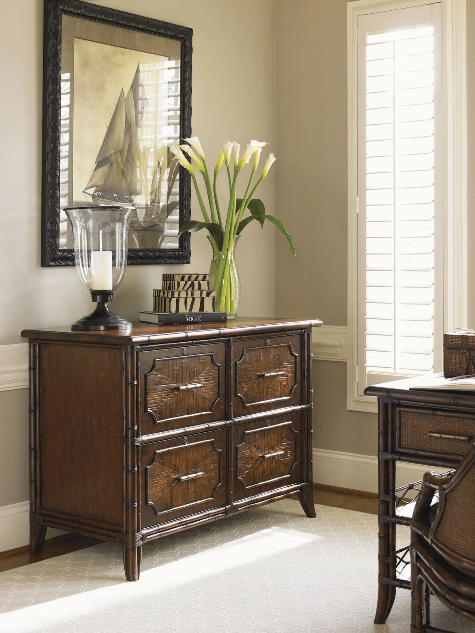 Sligh Bal Harbour Laguna Beach File Chest - Image 2