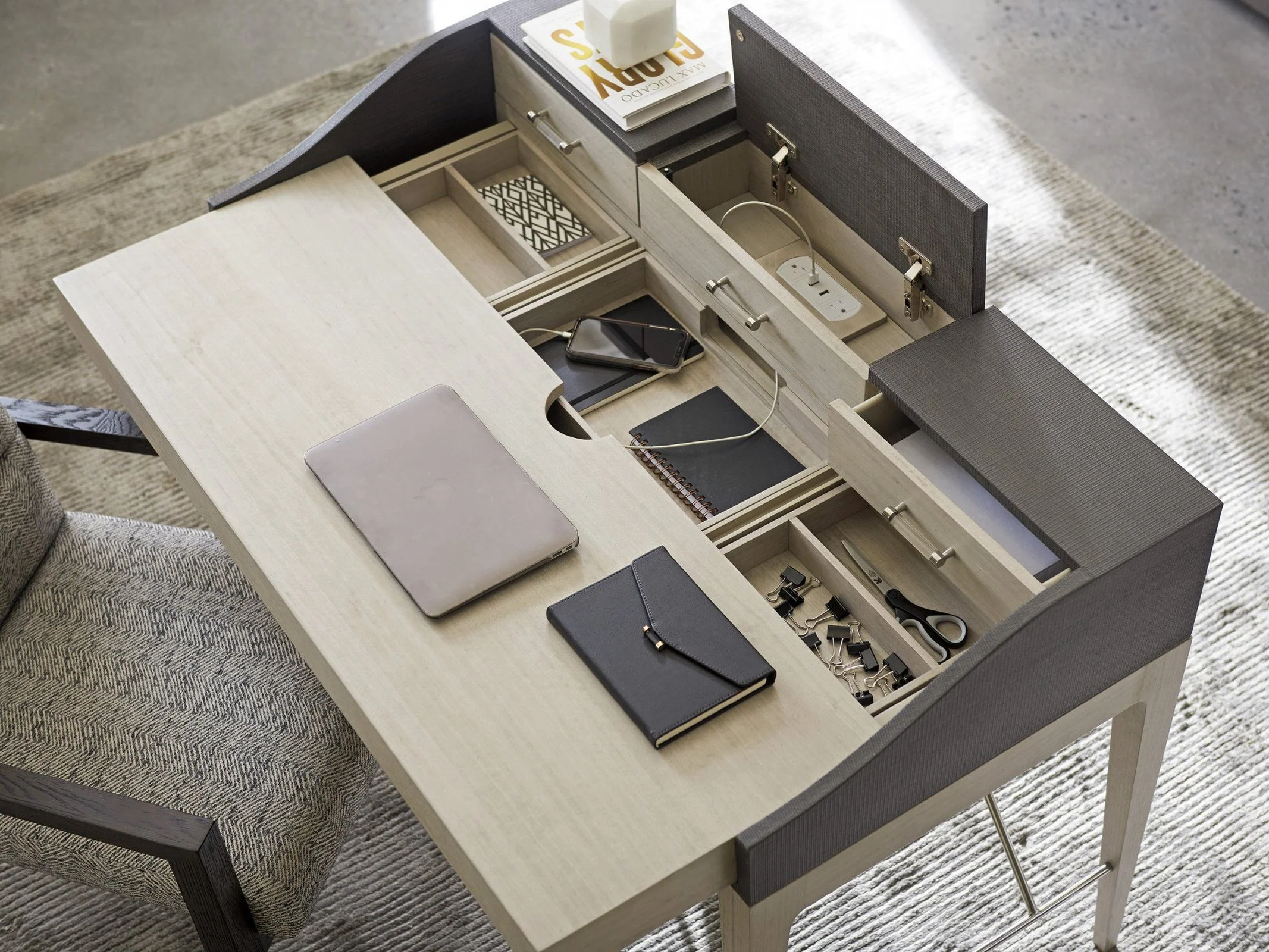 Sligh Studio Designs Anthology Linen Writing Desk - Image 4