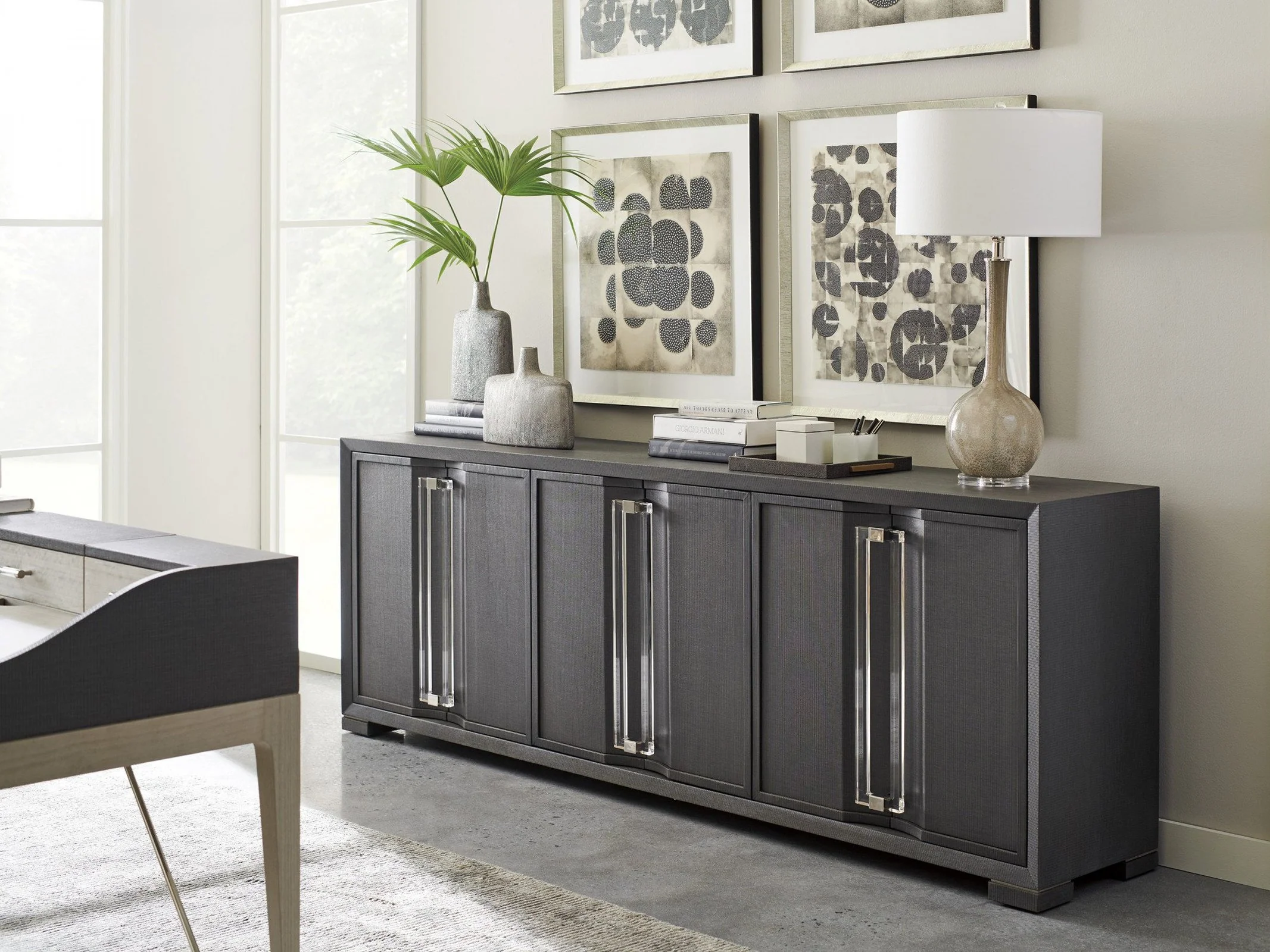 Sligh Studio Designs Newbury Park Raffia Media Console - Image 6