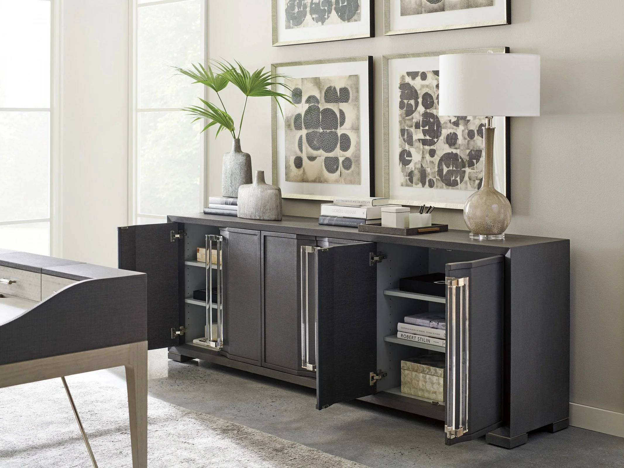 Sligh Studio Designs Newbury Park Raffia Media Console - Image 7
