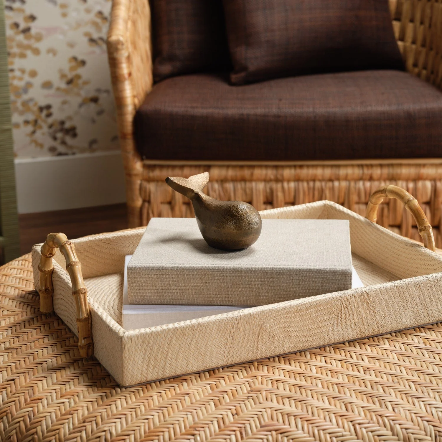 Stassi Bamboo & Buntal Fiber Tray - Set of 2 - Image 3