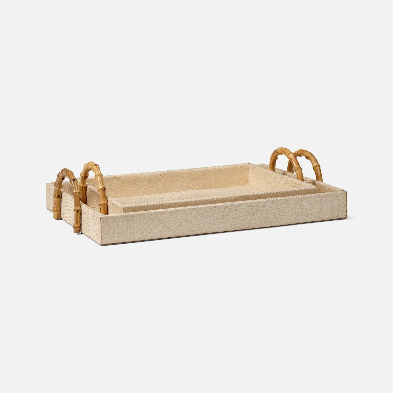 Stassi Bamboo & Buntal Fiber Tray - Set of 2 - Image 4